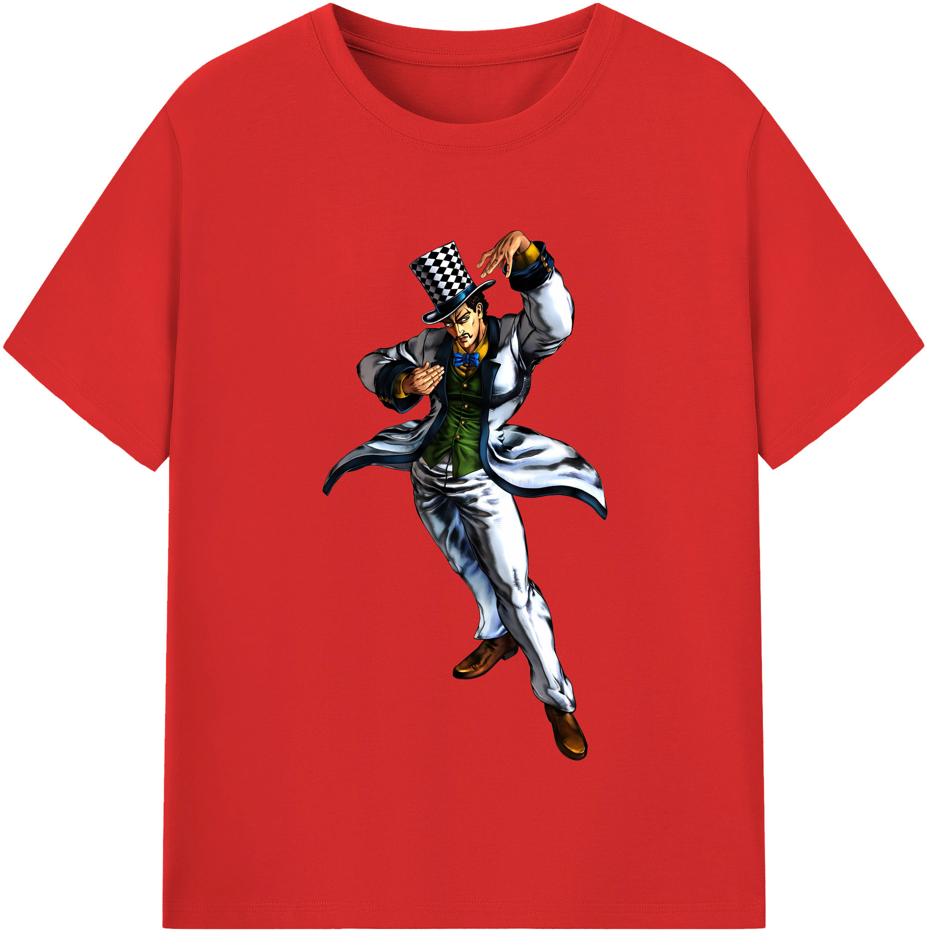（画像用） ジョジョの奇妙な冒険 ウィル?アントニオ?ツェペリ JoJo's Bizarre Adventure Will Anthonio Zeppeli 綿100％半袖Tシャツ（フロントプリント）