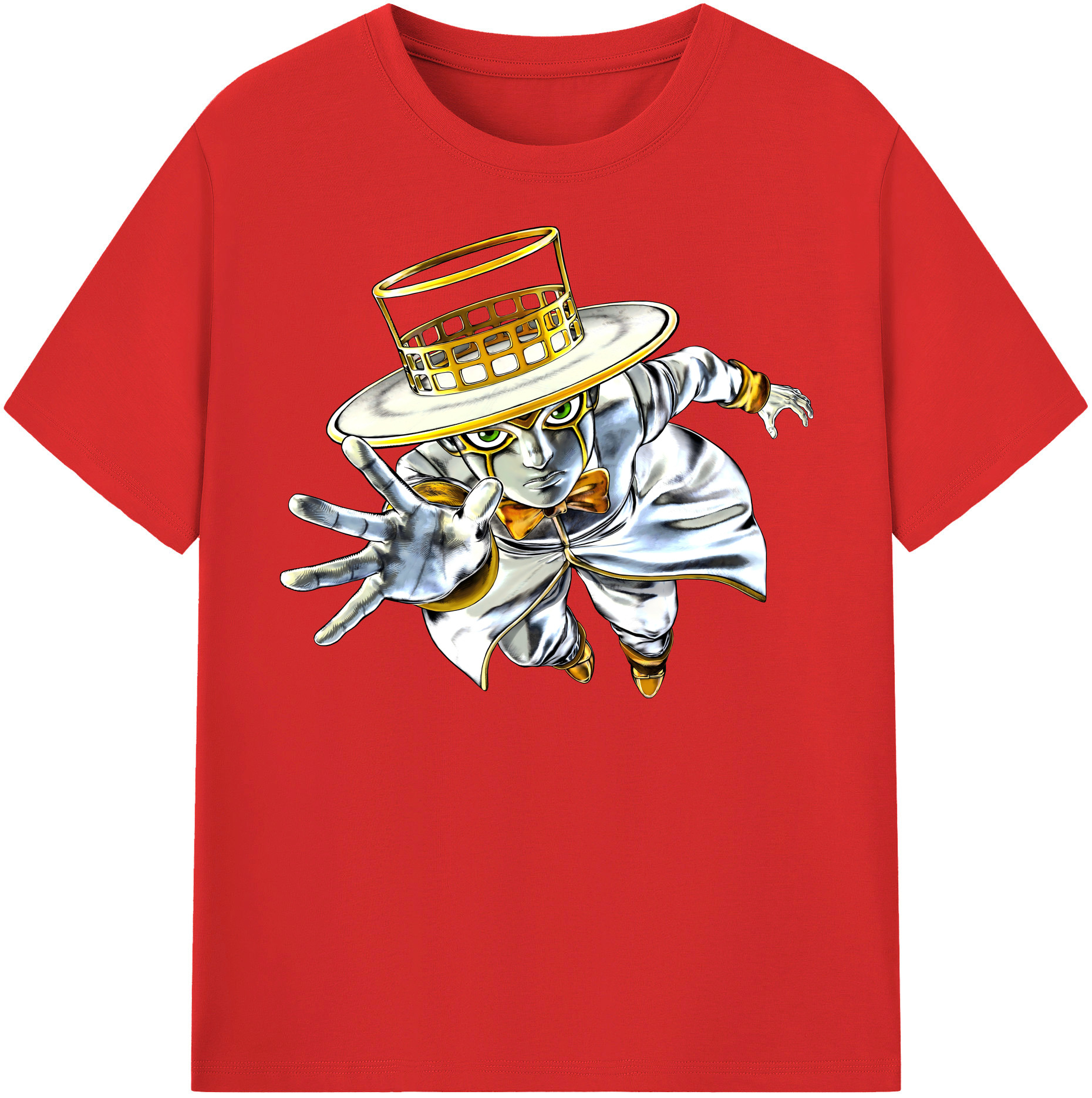（画像用） ジョジョの奇妙な冒険 岸辺 露伴（きしべ ろはん） JoJo's Bizarre Adventure Rohan Kishibe 綿100％半袖Tシャツ（フロントプリント）