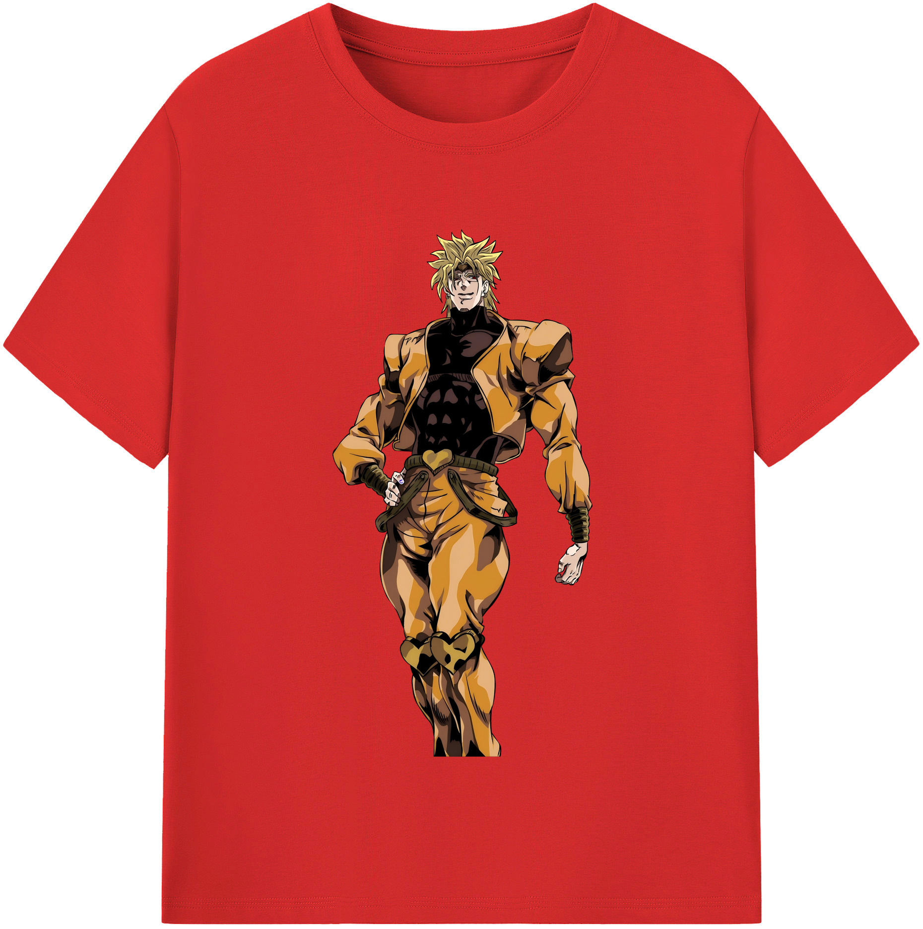 （画像用） ジョジョの奇妙な冒険 ディオ?ブランドー JoJo's Bizarre Adventure Dio Brando 綿100％半袖Tシャツ（フロントプリント）