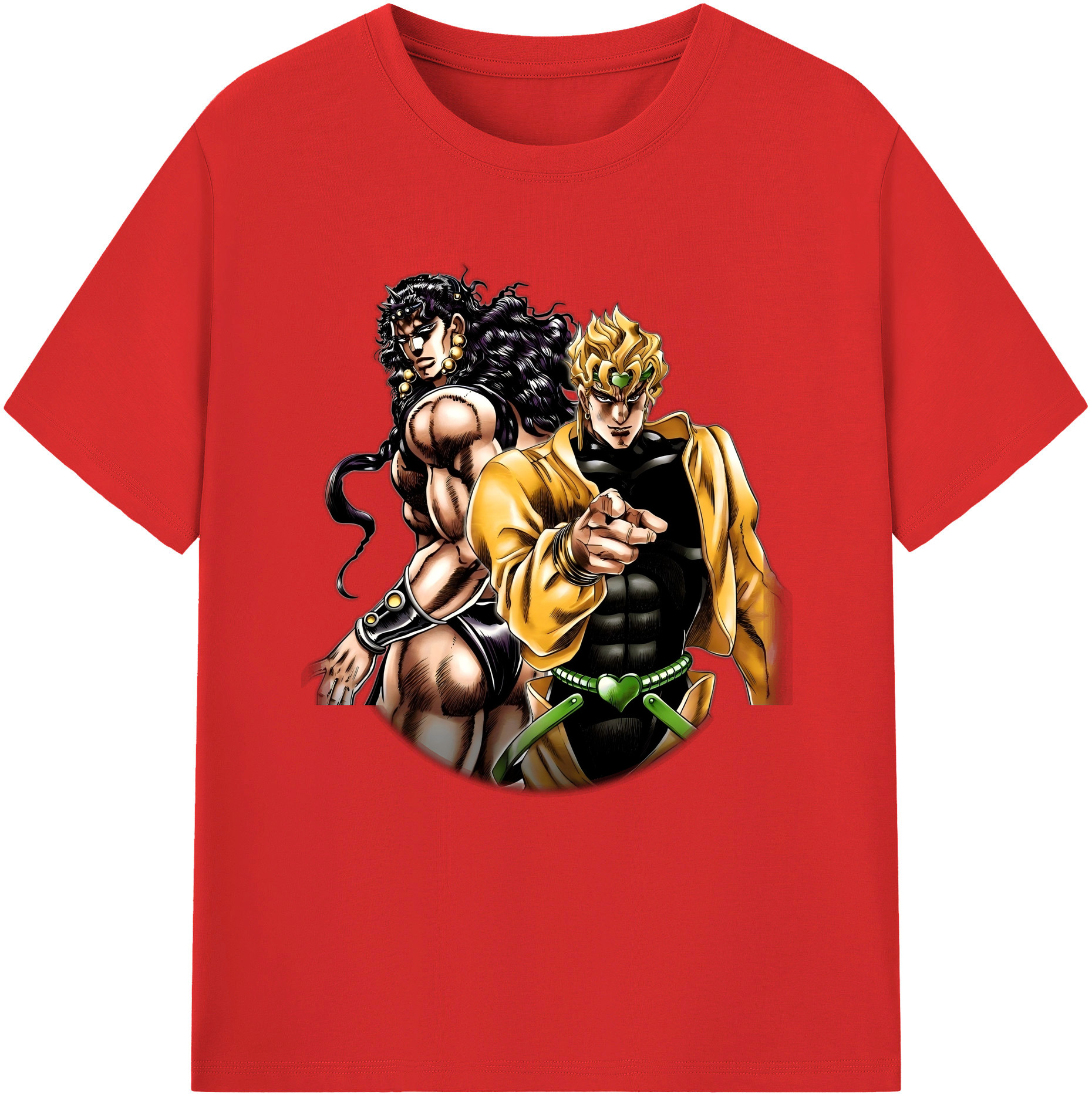 （画像用） ジョジョの奇妙な冒険 ディオ?ブランドー JoJo's Bizarre Adventure Dio Brando 綿100％半袖Tシャツ（フロントプリント）