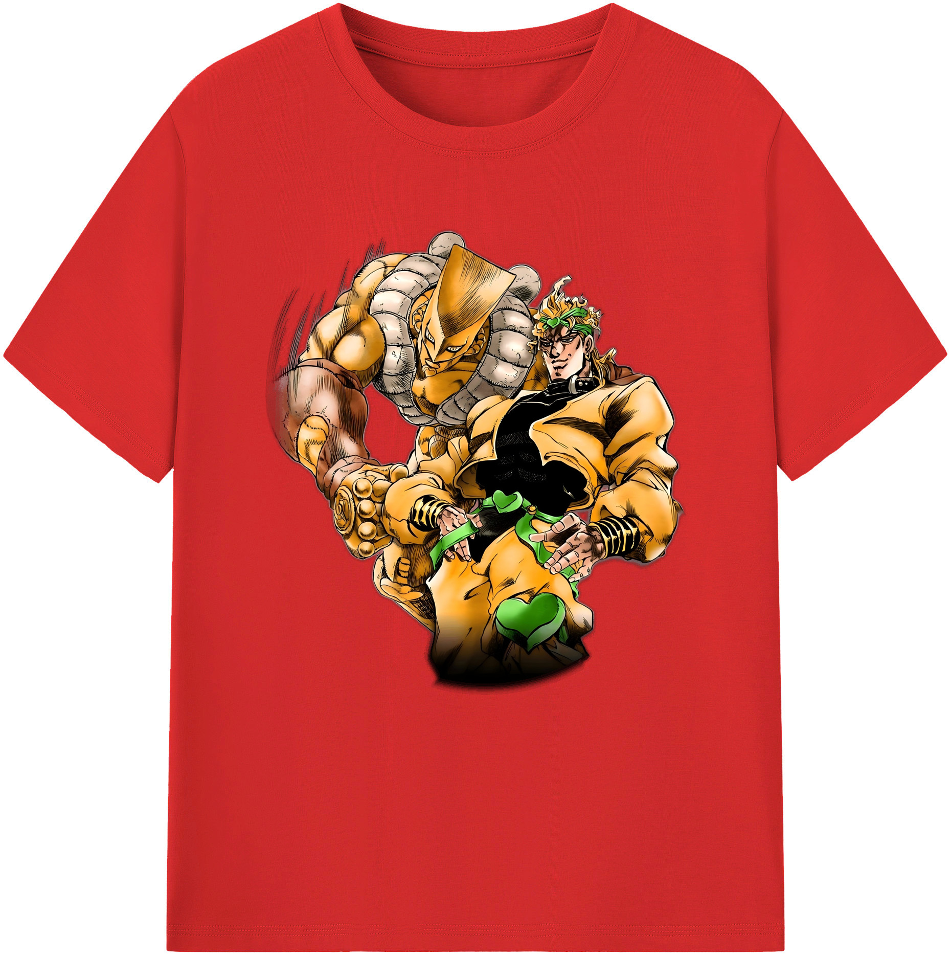 （画像用） ジョジョの奇妙な冒険 ディオ?ブランドー JoJo's Bizarre Adventure Dio Brando 綿100％半袖Tシャツ（フロントプリント）