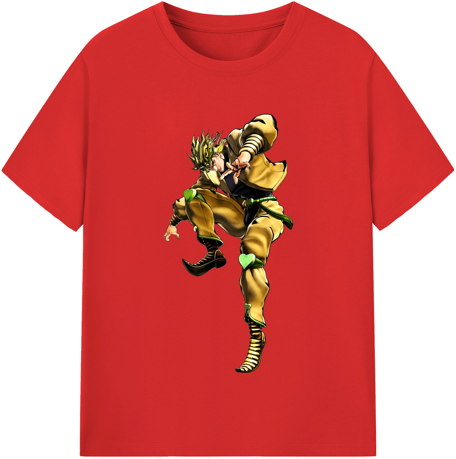 （画像用） ジョジョの奇妙な冒険 ディオ?ブランドー JoJo's Bizarre Adventure Dio Brando 綿100％半袖Tシャツ（フロントプリント）