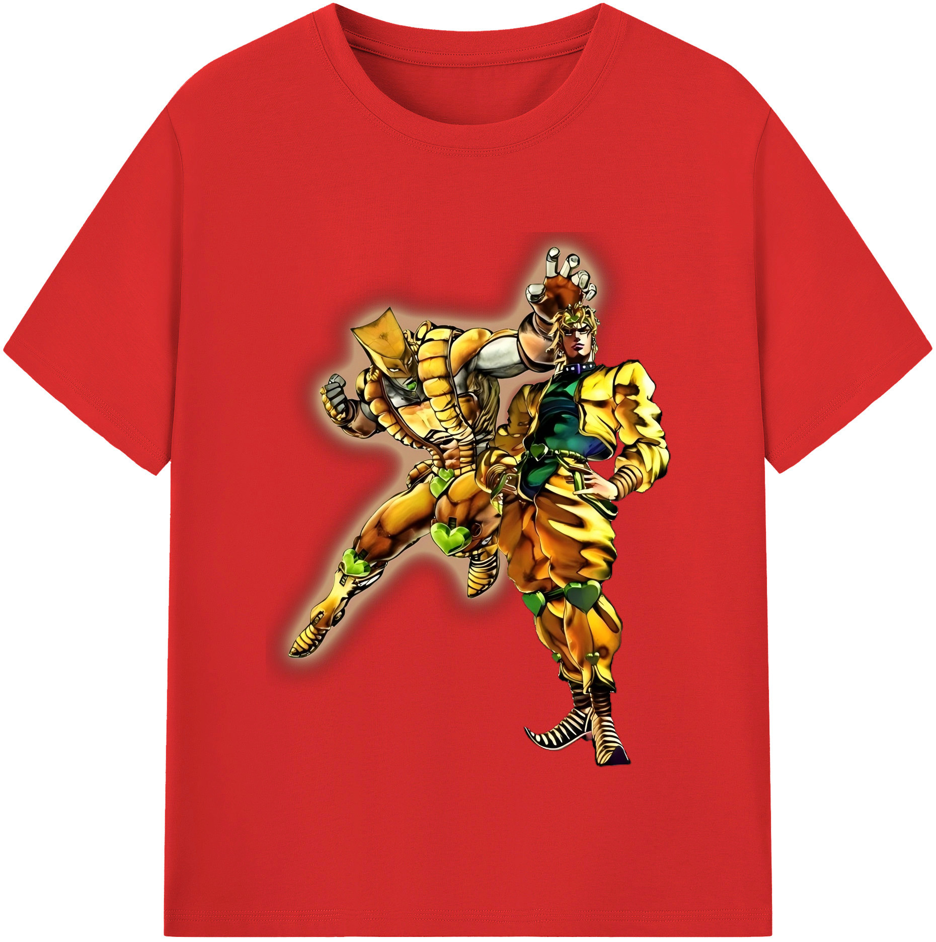 （画像用） ジョジョの奇妙な冒険 ディオ?ブランドー JoJo's Bizarre Adventure Dio Brando 綿100％半袖Tシャツ（フロントプリント）