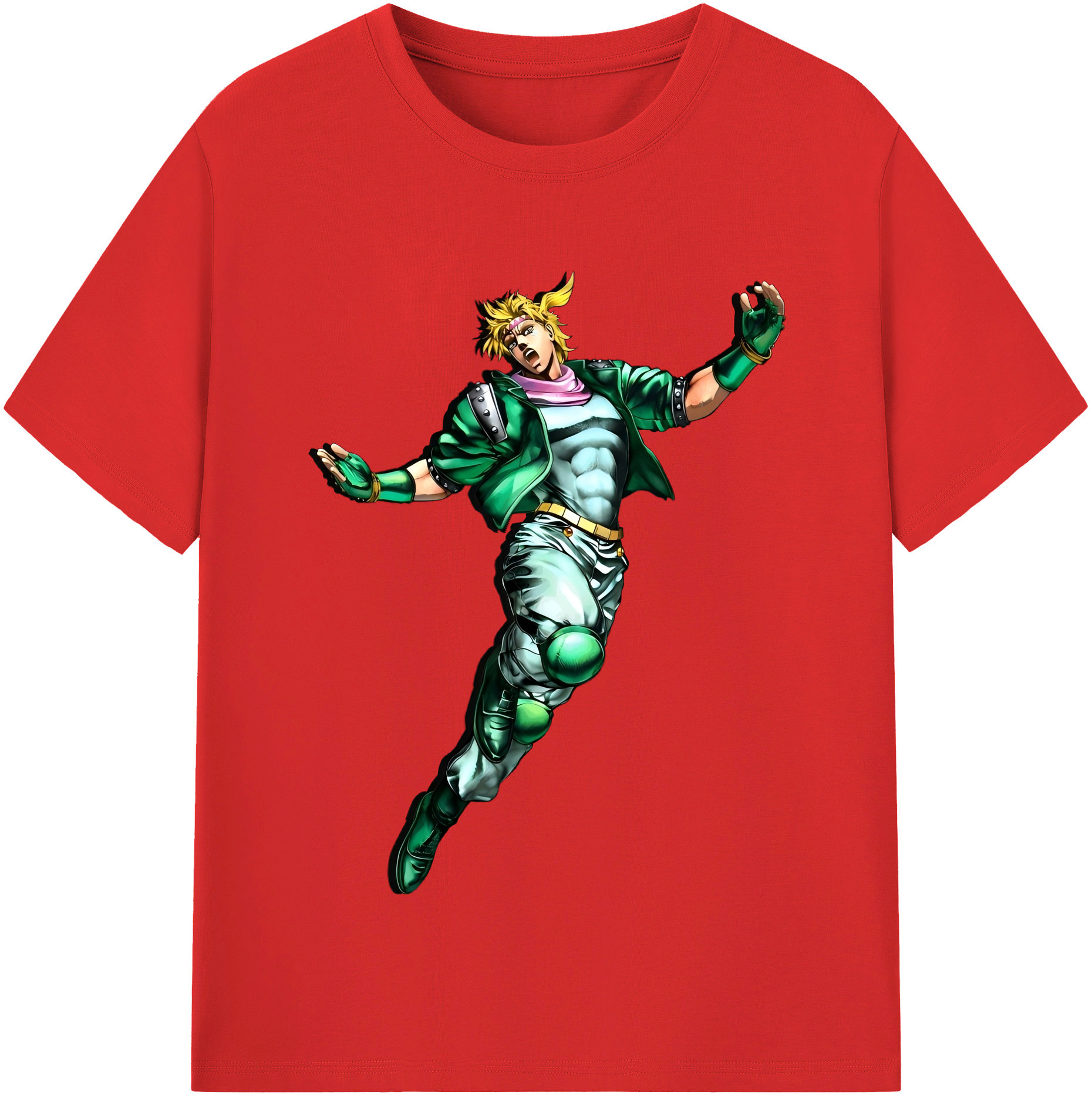 （画像用） ジョジョの奇妙な冒険 ディオ?ブランドー JoJo's Bizarre Adventure Dio Brando 綿100％半袖Tシャツ（フロントプリント）