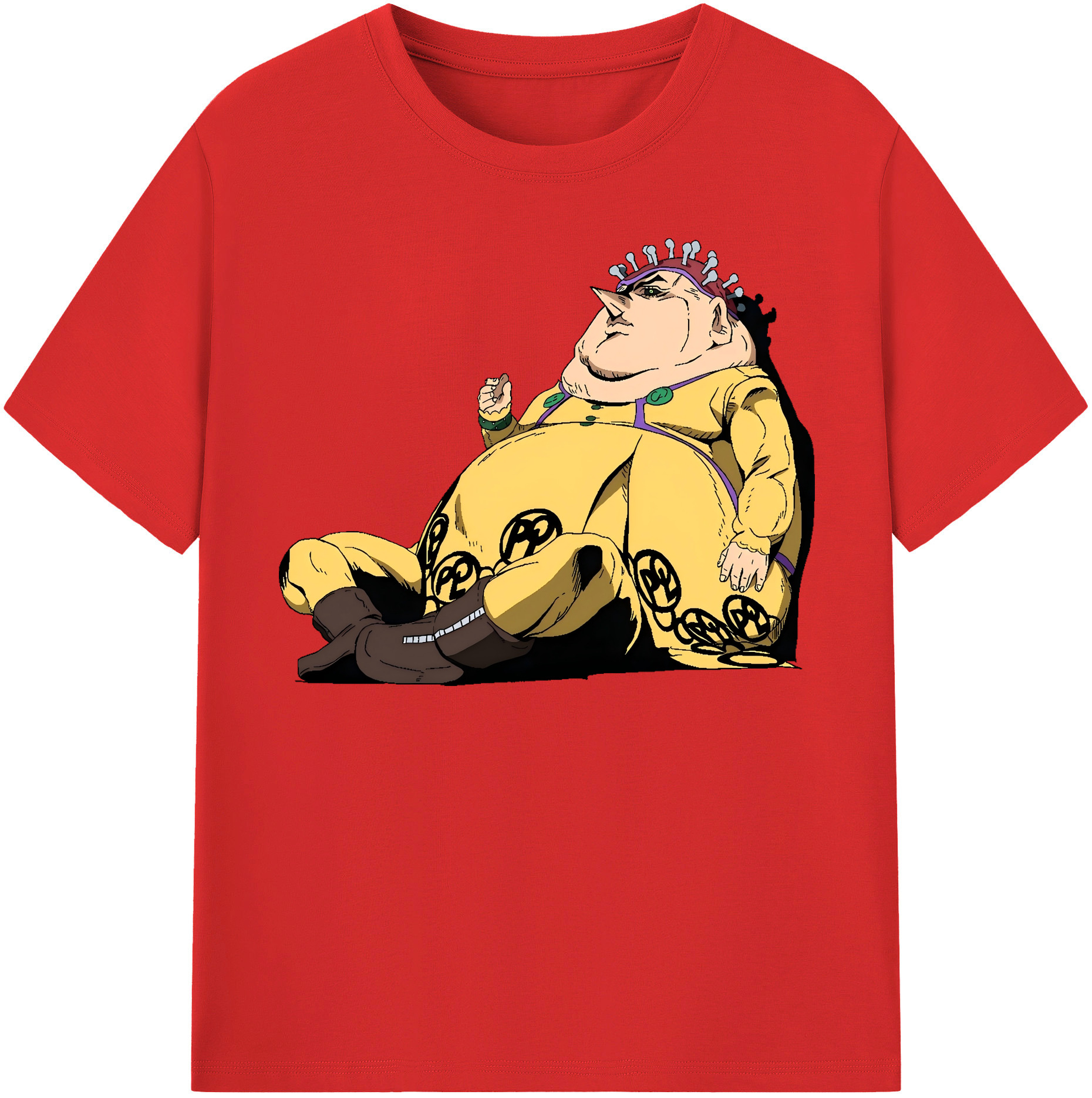 （画像用） ジョジョの奇妙な冒険 ポルポ JoJo's Bizarre Adventure Polpo 綿100％半袖Tシャツ（フロントプリント）