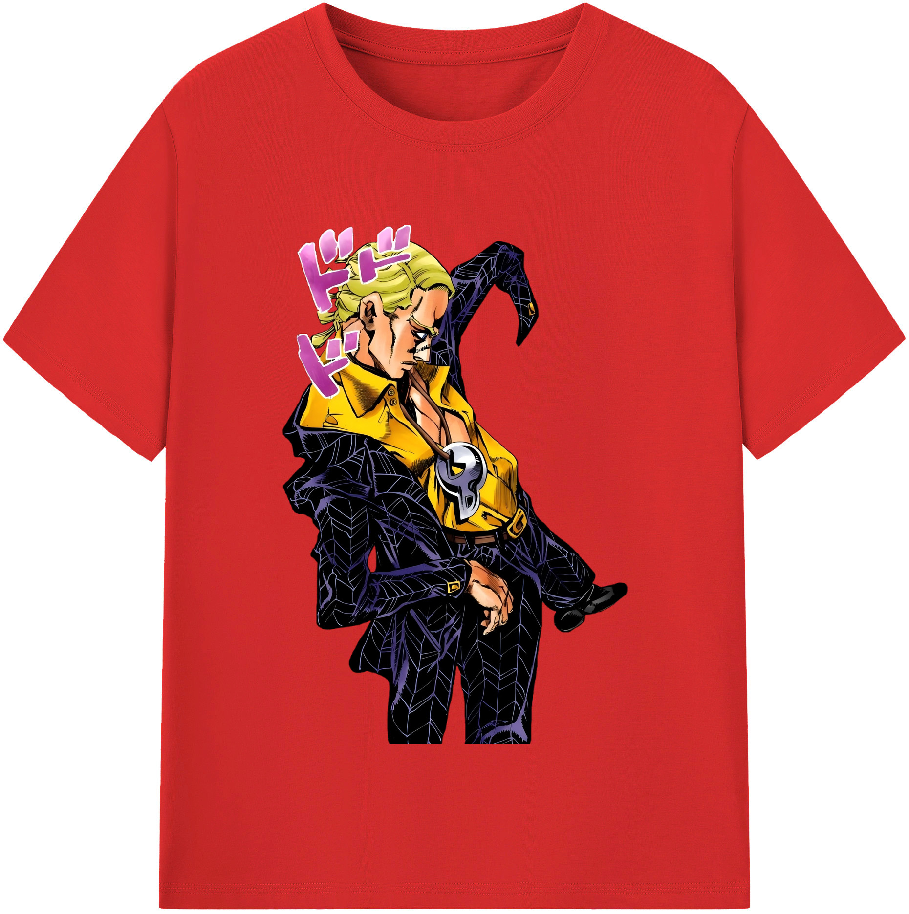 （画像用） ジョジョの奇妙な冒険 プロシュート JoJo's Bizarre Adventure Prosciutto 綿100％半袖Tシャツ（フロントプリント）