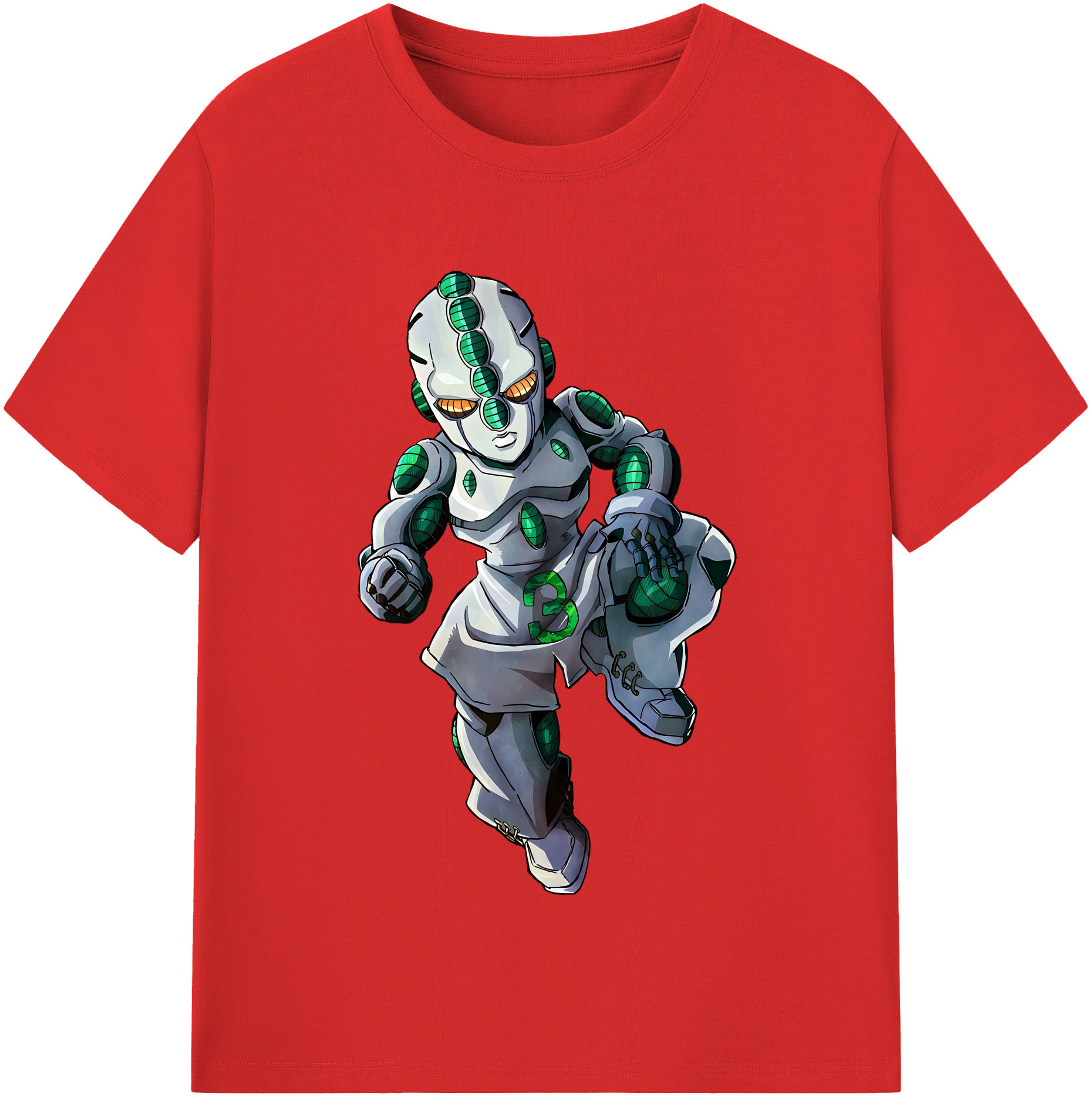 （画像用） ジョジョの奇妙な冒険 広瀨康一 JoJo's Bizarre Adventure Hirose Koichi 綿100％半袖Tシャツ（フロントプリント）