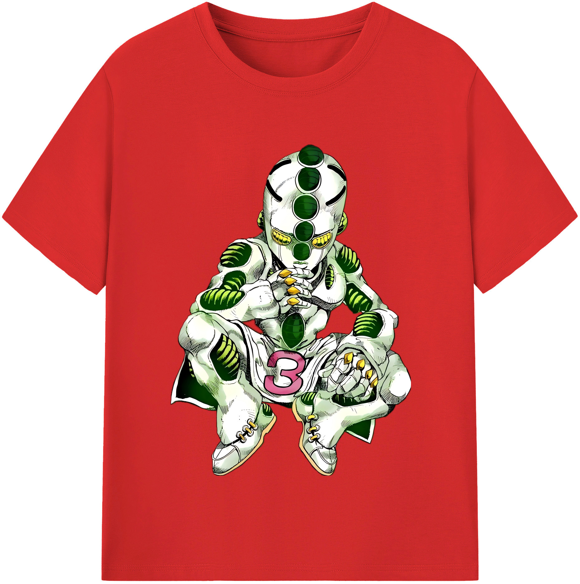 （画像用） ジョジョの奇妙な冒険 広瀨康一 JoJo's Bizarre Adventure Hirose Koichi 綿100％半袖Tシャツ（フロントプリント）