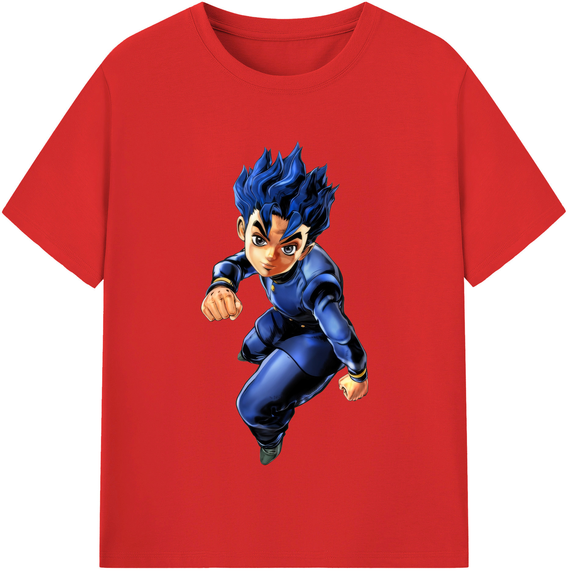 （画像用） ジョジョの奇妙な冒険 広瀨康一 JoJo's Bizarre Adventure Hirose Koichi 綿100％半袖Tシャツ（フロントプリント）