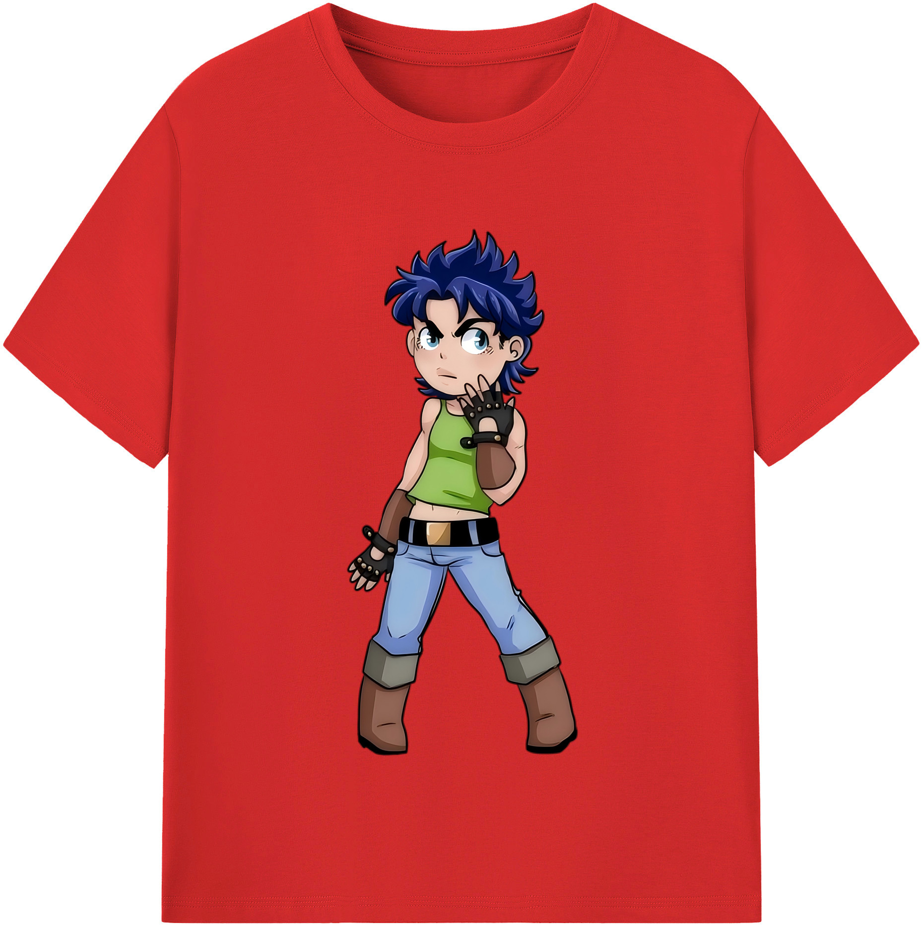（画像用） ジョジョの奇妙な冒険 広瀨康一 JoJo's Bizarre Adventure Hirose Koichi 綿100％半袖Tシャツ（フロントプリント）