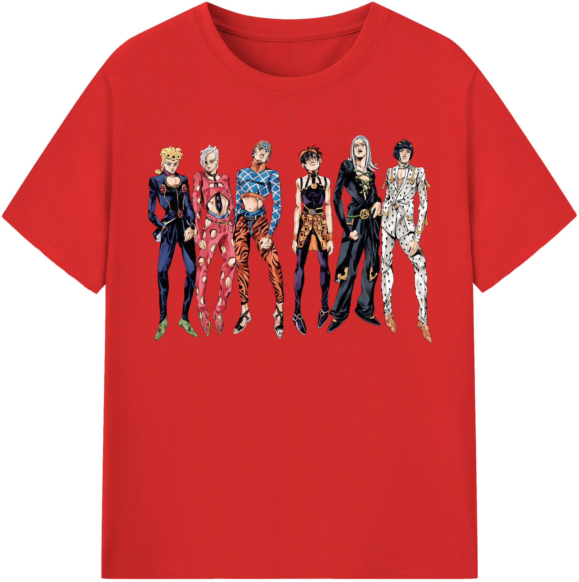 （画像用） ジョジョの奇妙な冒険 JoJo's Bizarre Adventure 綿100％半袖Tシャツ（フロントプリント）