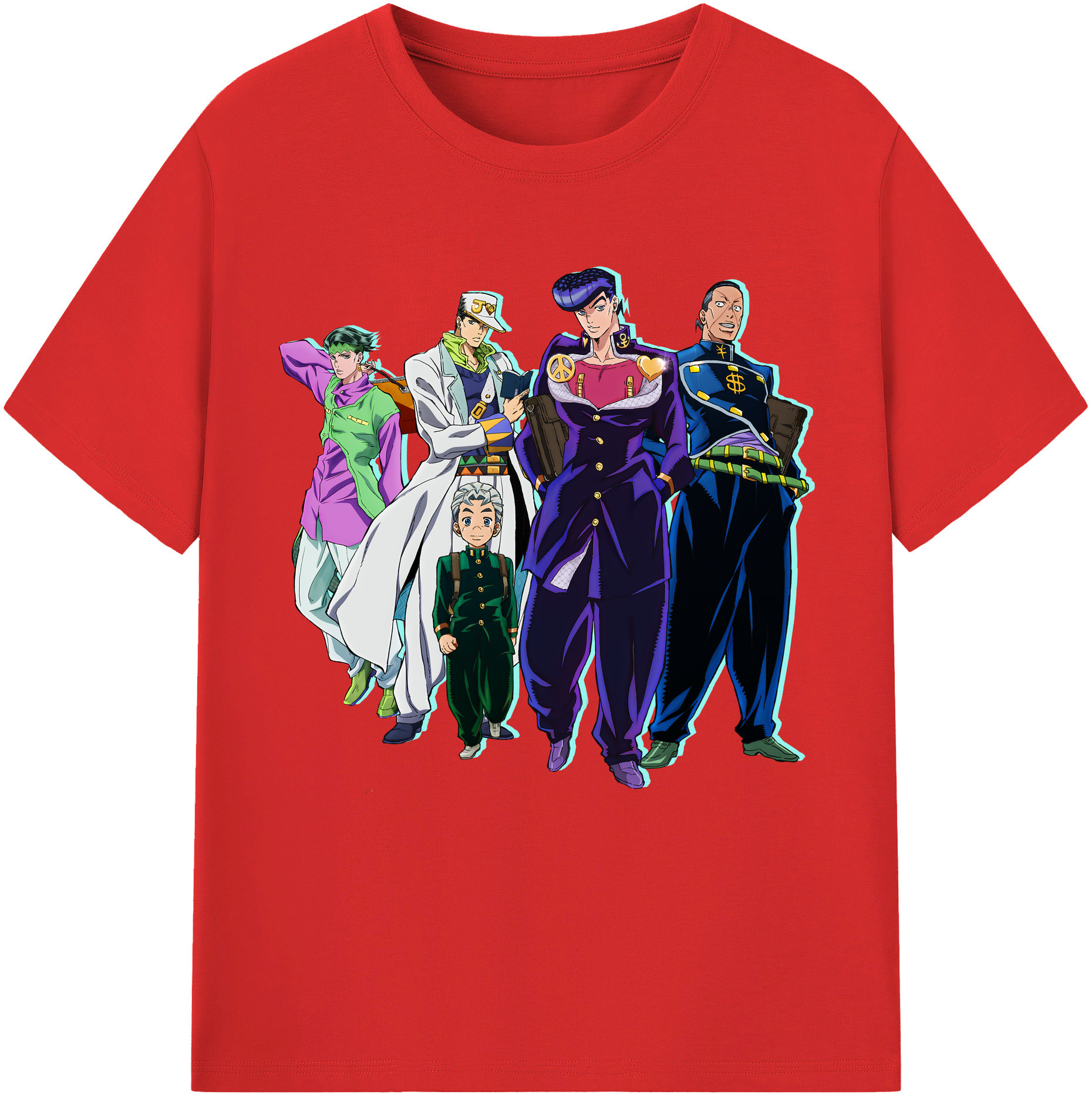（画像用） ジョジョの奇妙な冒険 JoJo's Bizarre Adventure 綿100％半袖Tシャツ（フロントプリント）