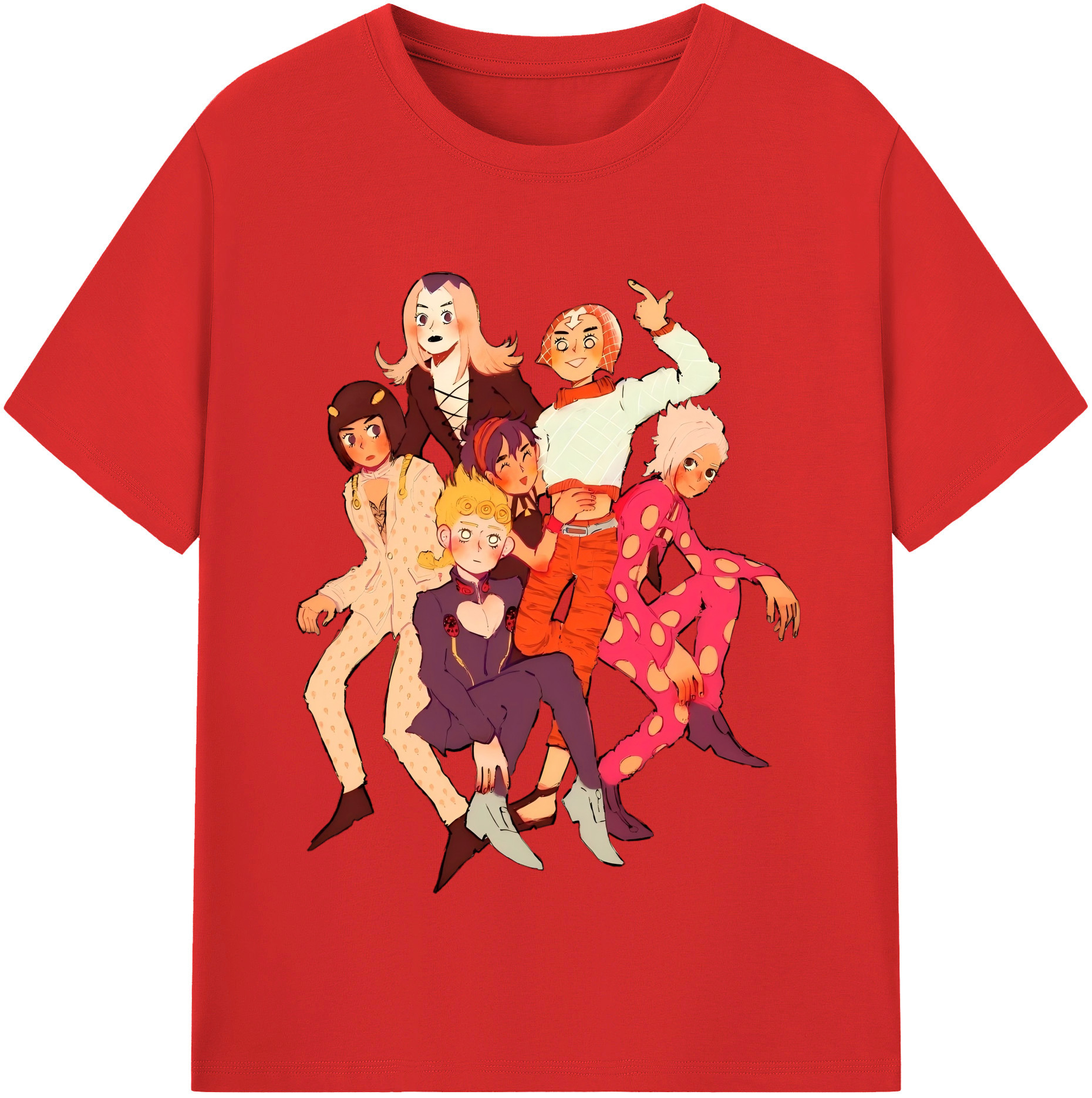 （画像用） ジョジョの奇妙な冒険 JoJo's Bizarre Adventure 綿100％半袖Tシャツ（フロントプリント）