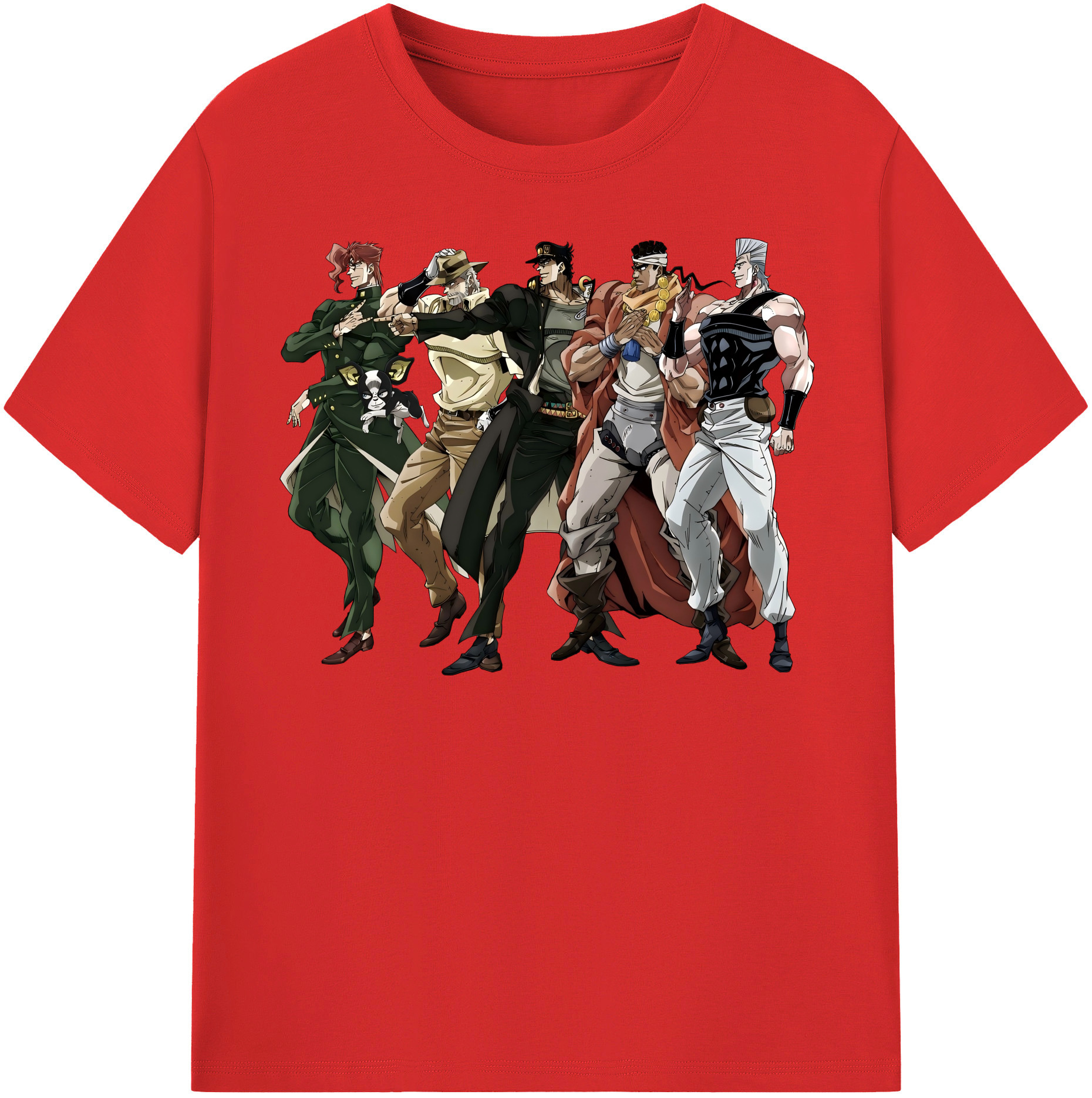 （画像用） ジョジョの奇妙な冒険 JoJo's Bizarre Adventure 綿100％半袖Tシャツ（フロントプリント）