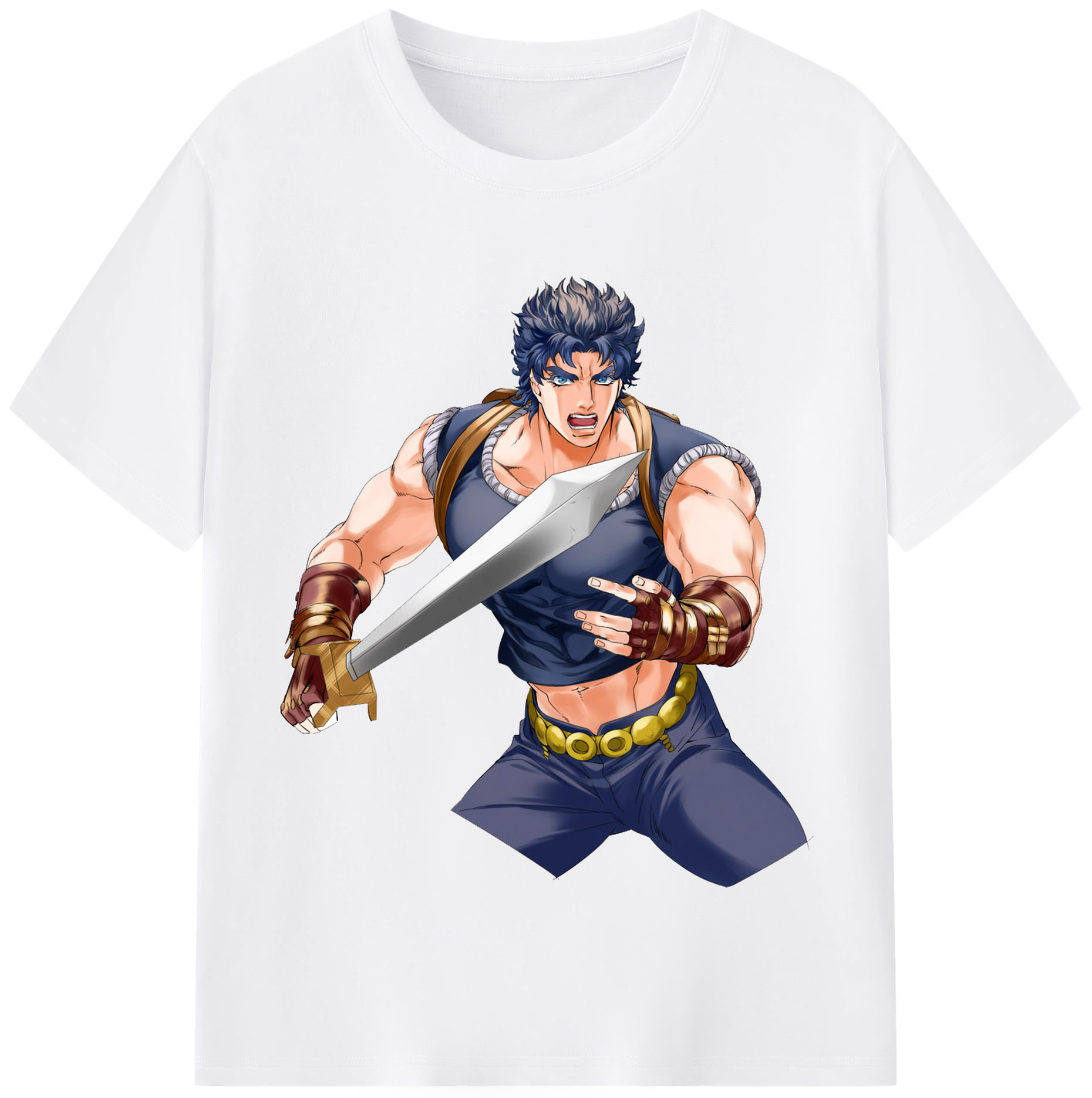 （画像用） ジョジョの奇妙な冒険 /ジョナサン?ジョースター JoJo's Bizarre Adventure Jonathan Joestar 綿100％半袖Tシャツ（フロントプリント）