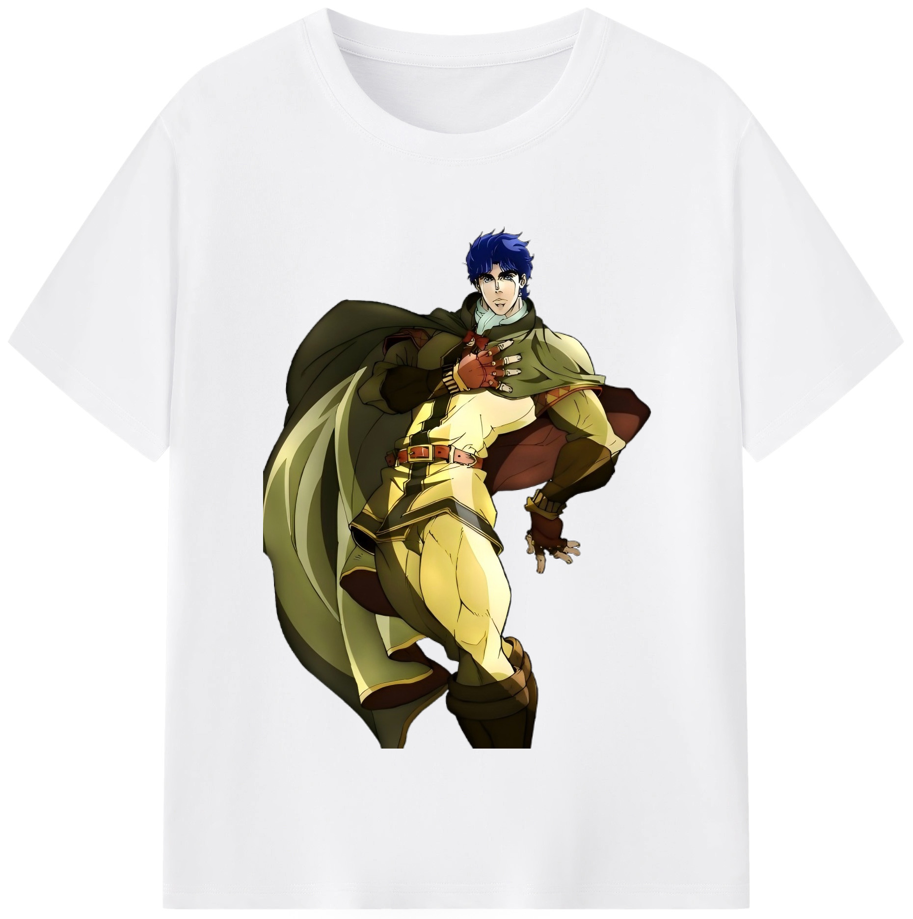（画像用） ジョジョの奇妙な冒険 /ジョナサン?ジョースター JoJo's Bizarre Adventure Jonathan Joestar 綿100％半袖Tシャツ（フロントプリント）