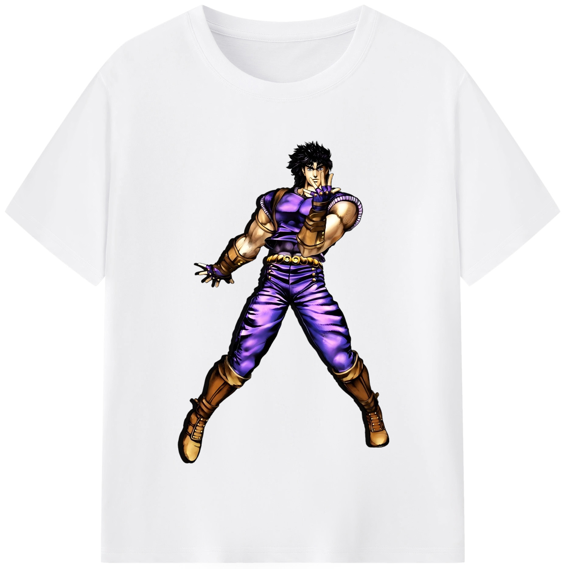 （画像用） ジョジョの奇妙な冒険 /ジョナサン?ジョースター JoJo's Bizarre Adventure Jonathan Joestar 綿100％半袖Tシャツ（フロントプリント）