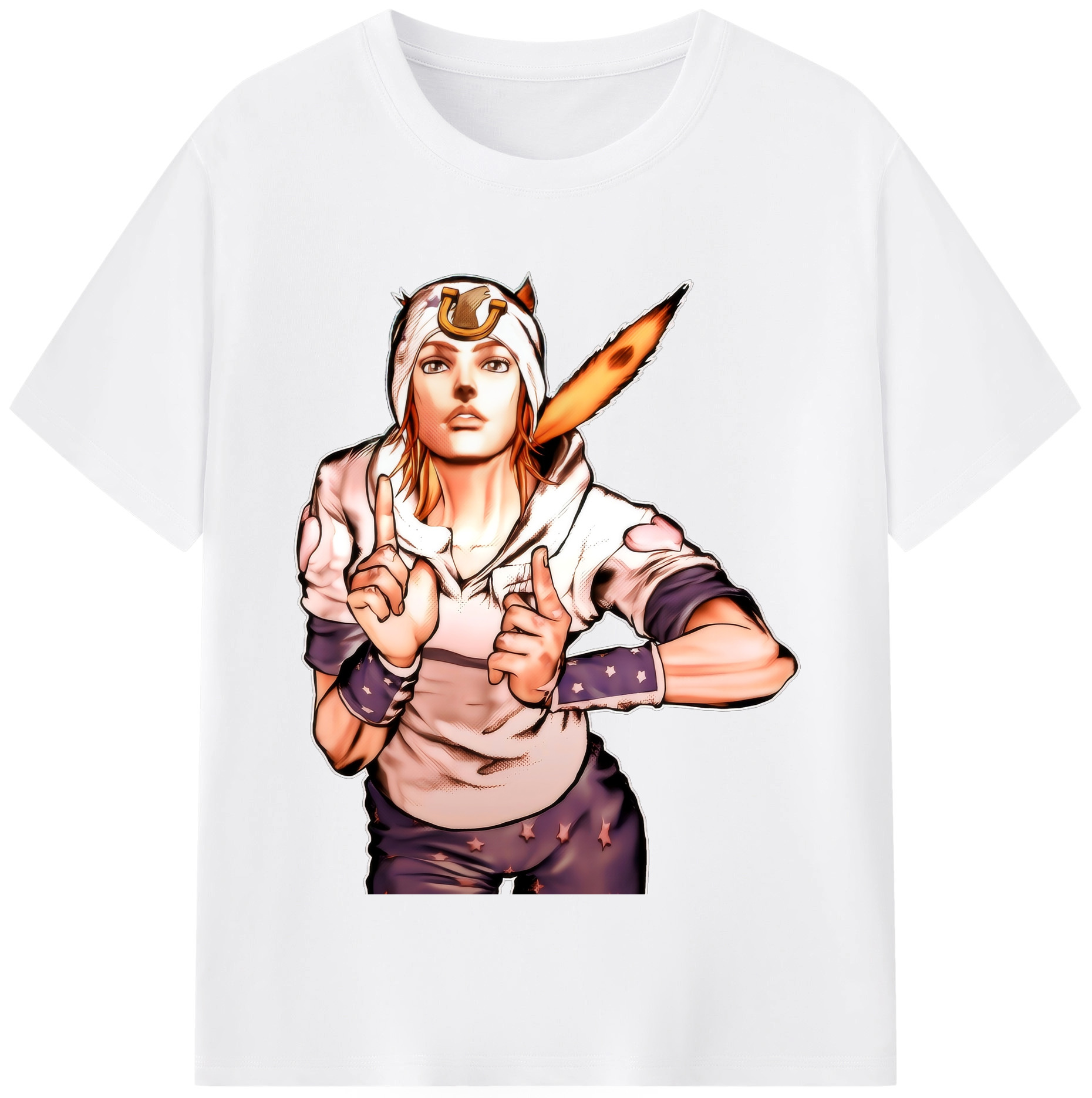 （画像用） ジョジョの奇妙な冒険 ジョナサン?ジョースター JoJo's Bizarre Adventure Jonathan Joestar 綿100％半袖Tシャツ（フロントプリント）
