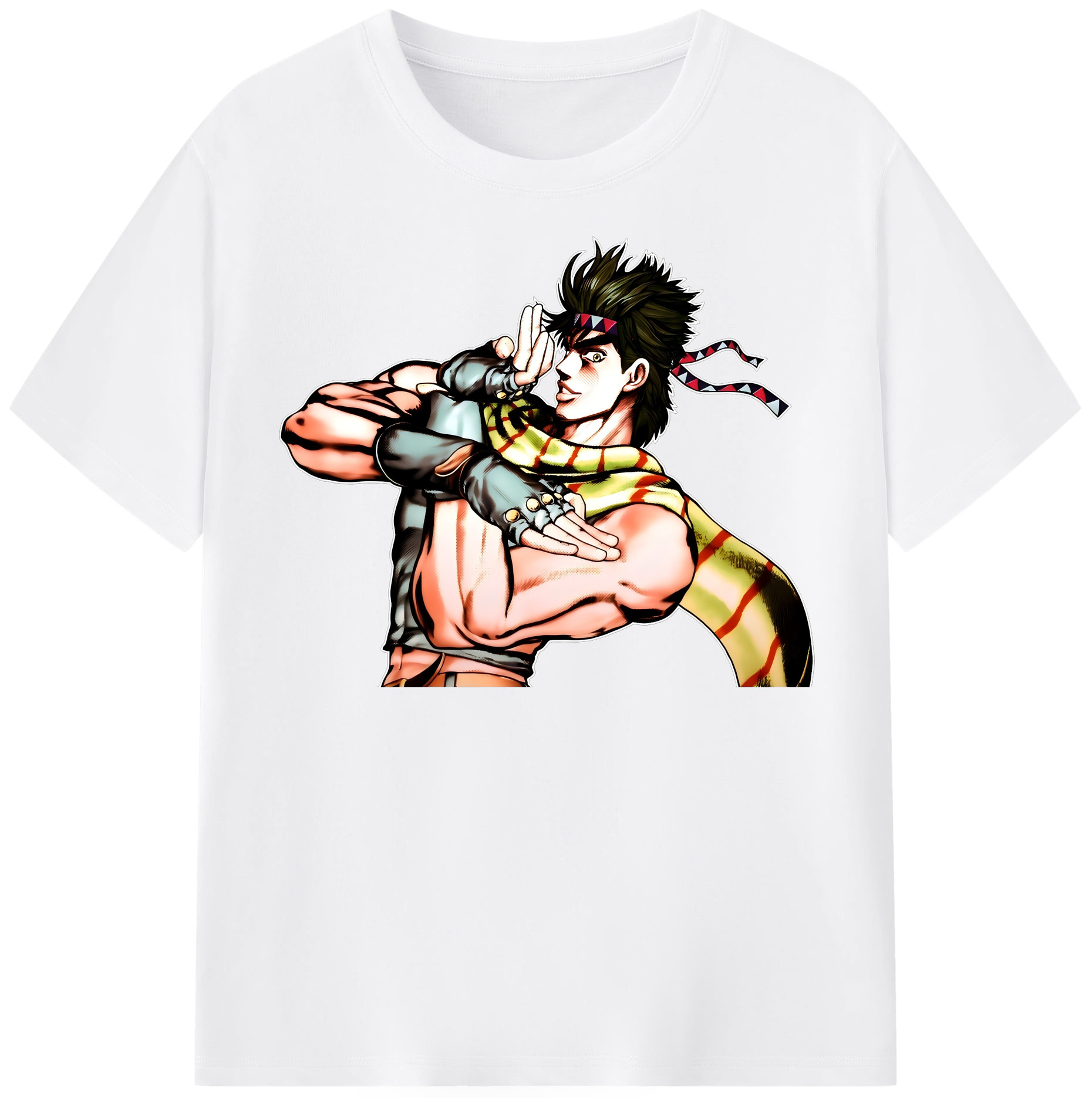 （画像用） ジョジョの奇妙な冒険 ジョセフ?ジョースター JoJo's Bizarre Adventure Joseph Joestar 綿100％半袖Tシャツ（フロントプリント）