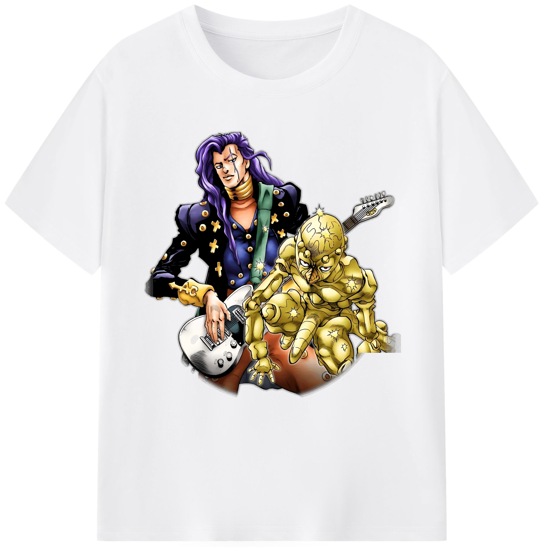 （画像用） ジョジョの奇妙な冒険 おといし あきら JoJo's Bizarre Adventure Akira Otoishi 綿100％半袖Tシャツ（フロントプリント）