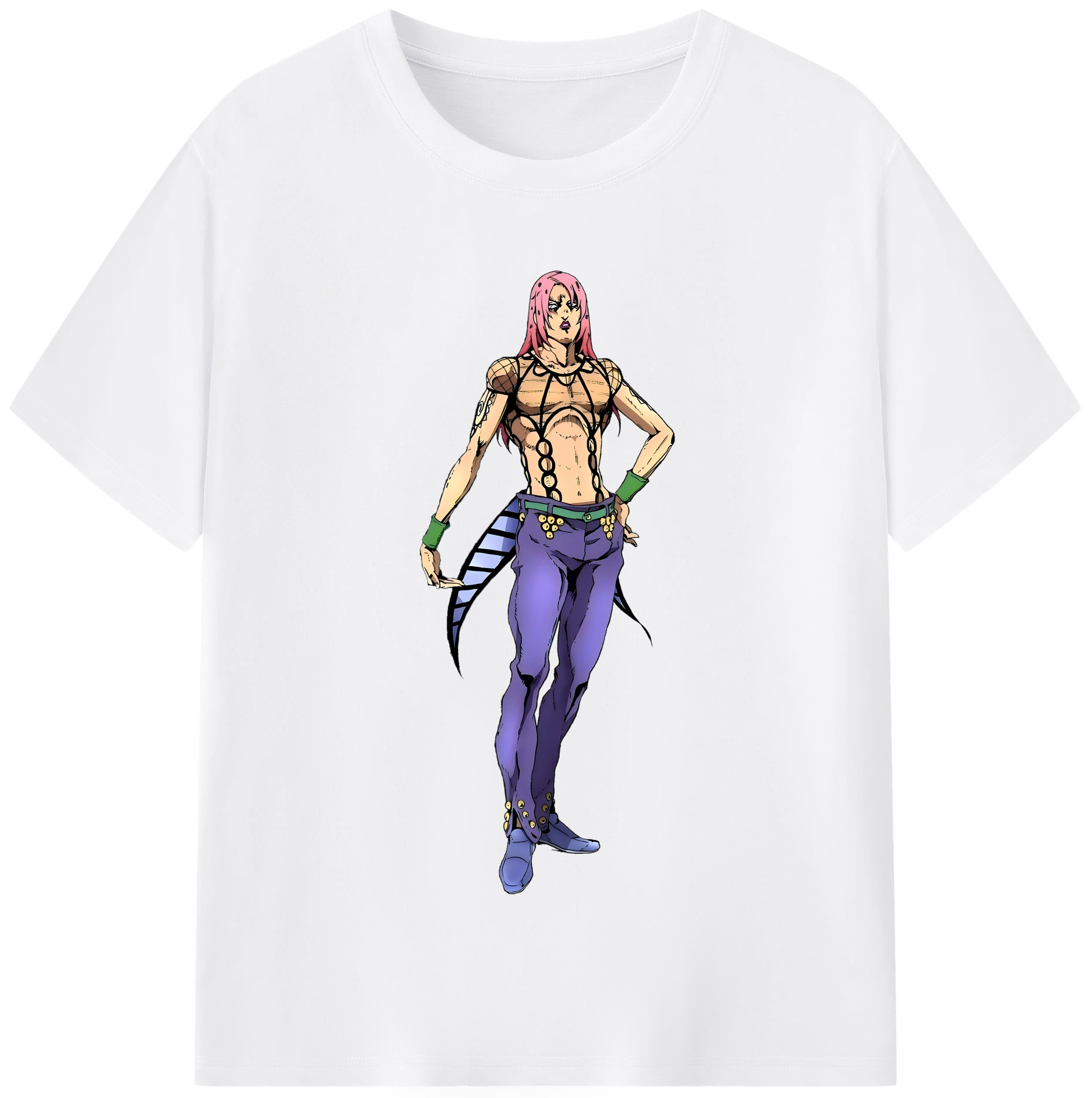 （画像用） ジョジョの奇妙な冒険 ビネガー?ドッピオ JoJo's Bizarre Adventure Vinegar Doppio 綿100％半袖Tシャツ（フロントプリント）