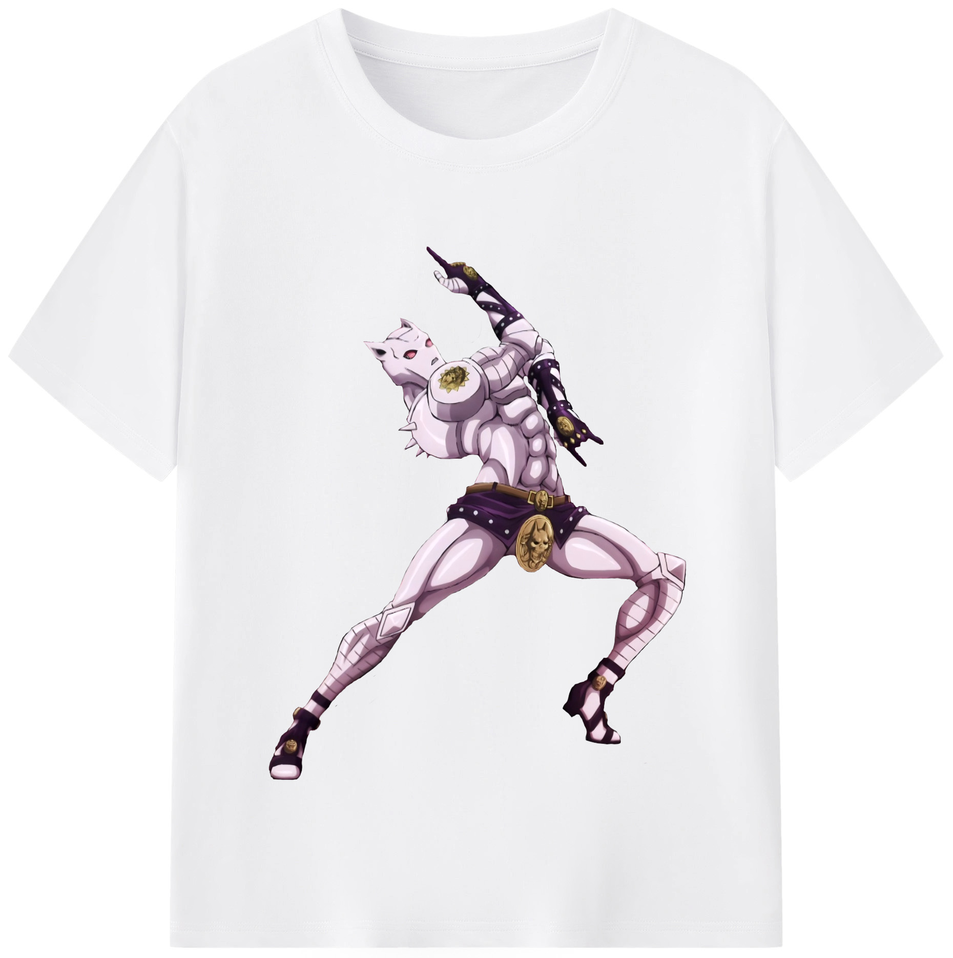 （画像用） ジョジョの奇妙な冒険 きら よしかげ JoJo's Bizarre Adventure Kira Yoshikage 綿100％半袖Tシャツ（フロントプリント）
