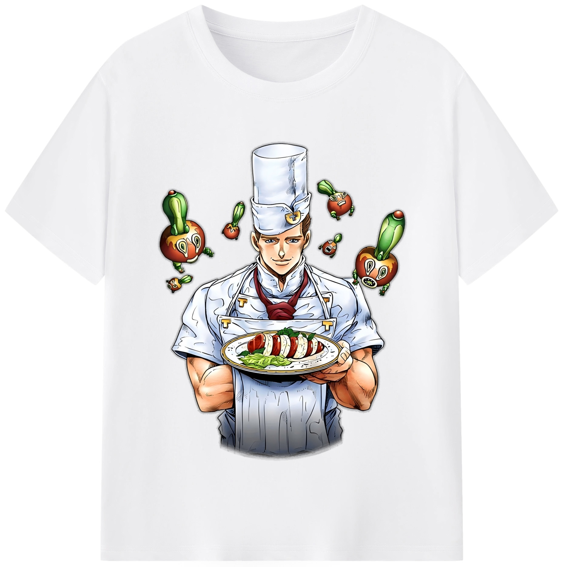 （画像用） ジョジョの奇妙な冒険 Tonio Trussardi JoJo's Bizarre Adventure トニオ?トラッサルディ 綿100％半袖Tシャツ（フロントプリント）