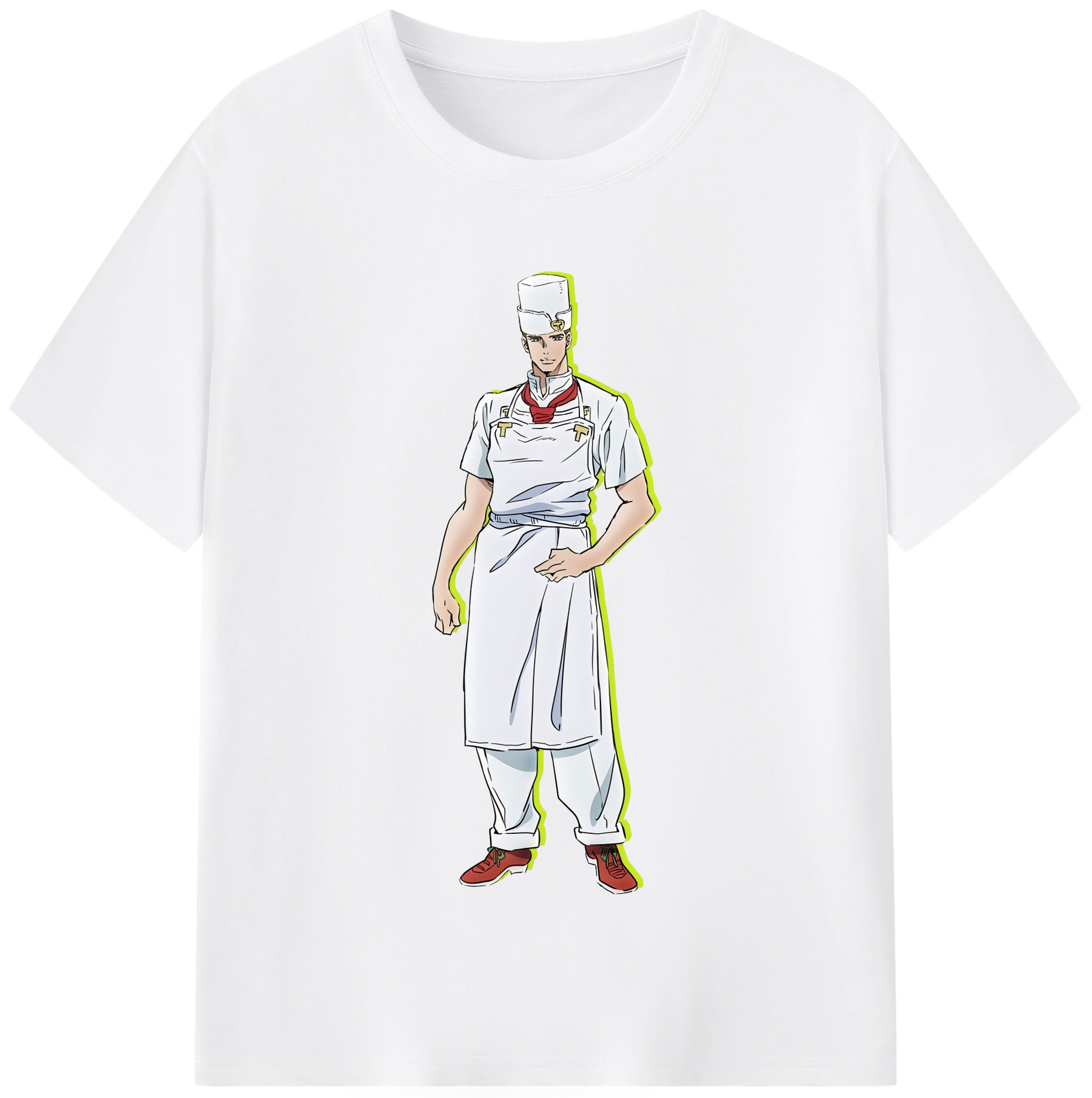 （画像用） ジョジョの奇妙な冒険 Tonio Trussardi JoJo's Bizarre Adventure トニオ?トラッサルディ 綿100％半袖Tシャツ（フロントプリント）