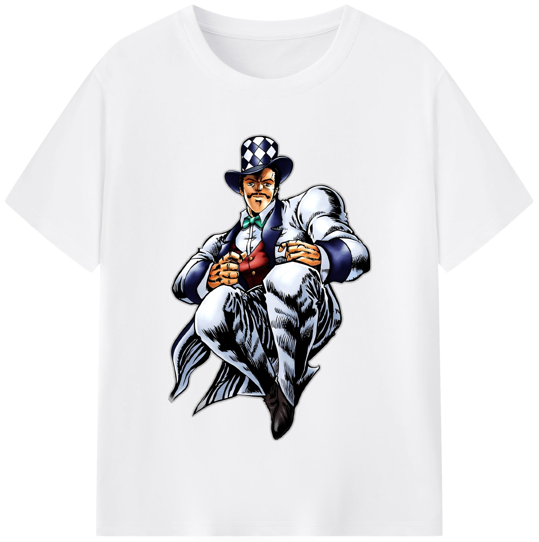 （画像用） ジョジョの奇妙な冒険 ウィル?アントニオ?ツェペリ JoJo's Bizarre Adventure Will Anthonio Zeppeli 綿100％半袖Tシャツ（フロントプリント）