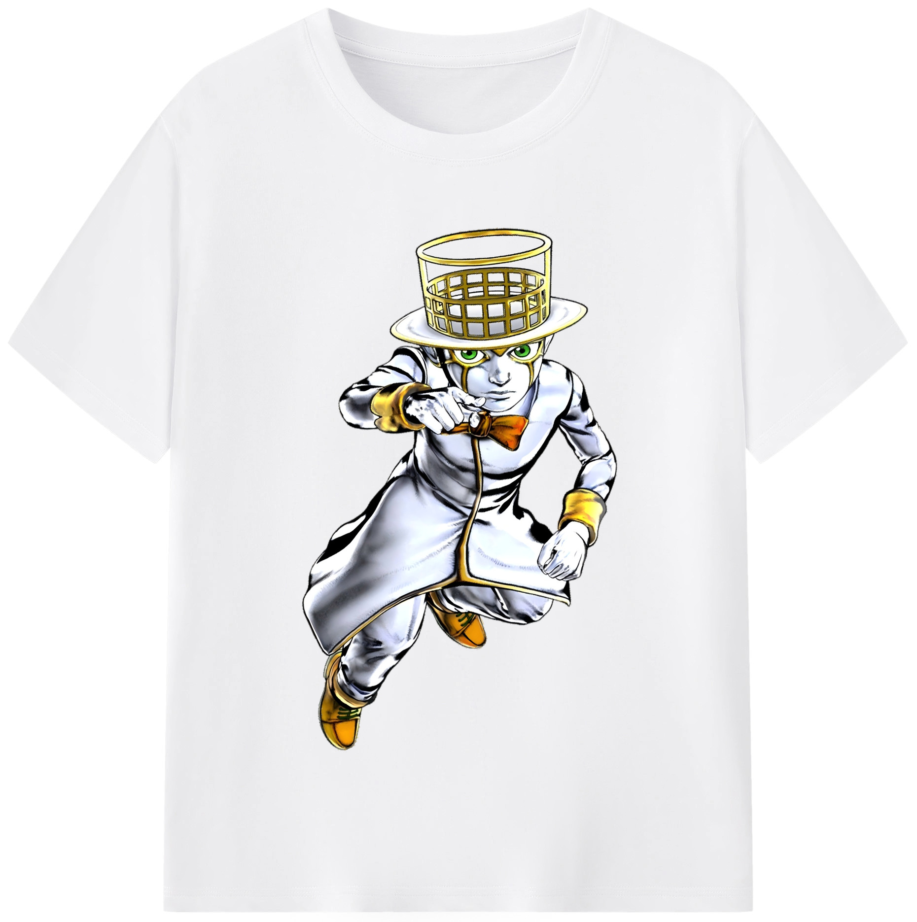 （画像用） ジョジョの奇妙な冒険 岸辺 露伴（きしべ ろはん） JoJo's Bizarre Adventure Rohan Kishibe 綿100％半袖Tシャツ（フロントプリント）