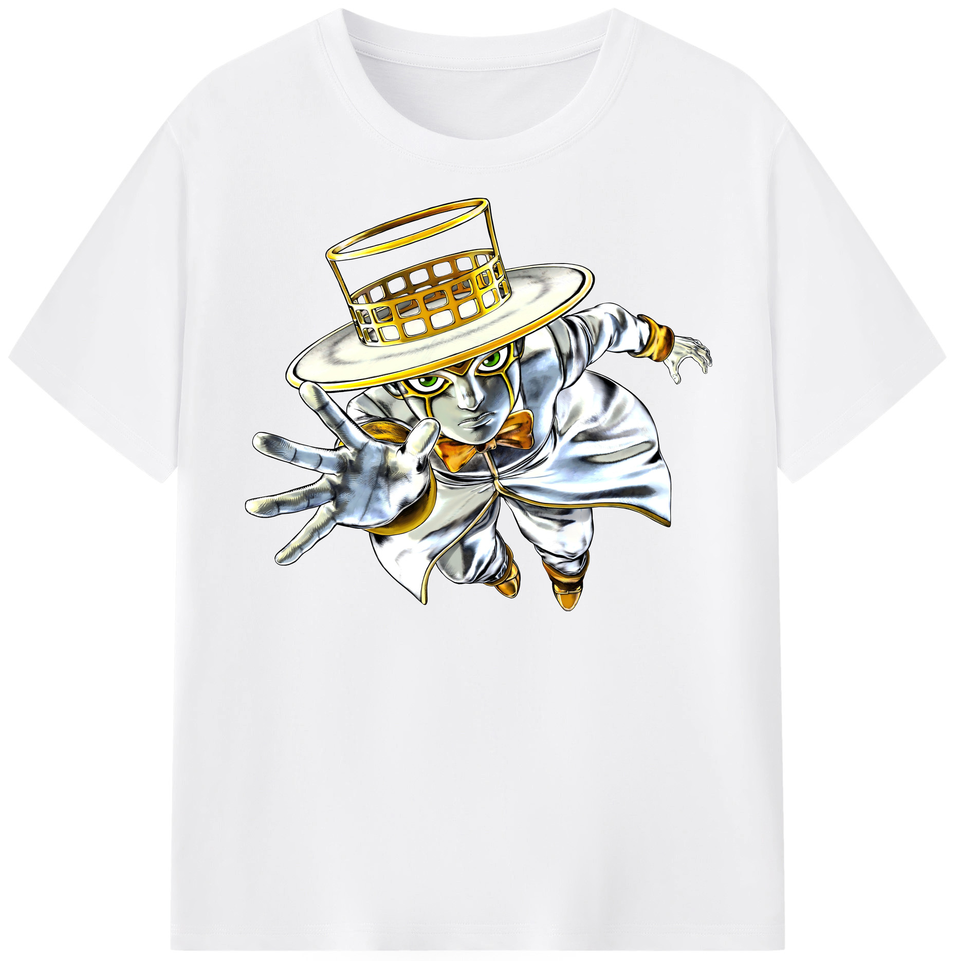 （画像用） ジョジョの奇妙な冒険 岸辺 露伴（きしべ ろはん） JoJo's Bizarre Adventure Rohan Kishibe 綿100％半袖Tシャツ（フロントプリント）
