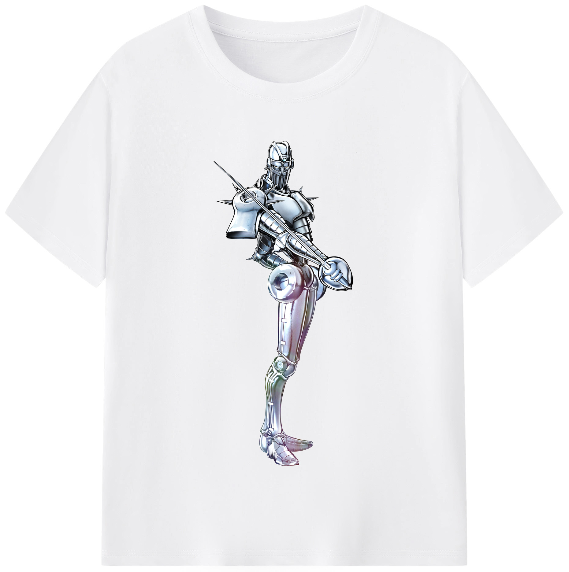 （画像用） ジョジョの奇妙な冒険 ジャン＝ピエール?ポルナレフ JoJo's Bizarre Adventure Jan Pierre Polnareff 綿100％半袖Tシャツ（フロントプリント）