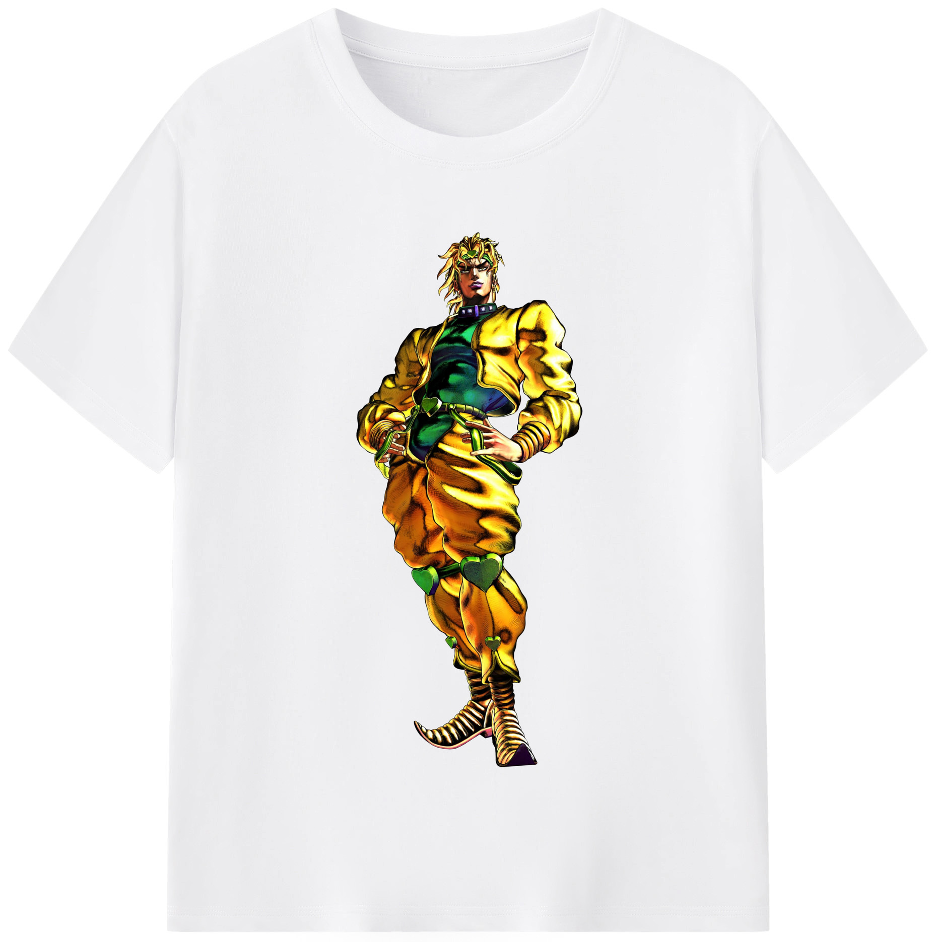 （画像用） ジョジョの奇妙な冒険 ディオ?ブランドー JoJo's Bizarre Adventure Dio Brando 綿100％半袖Tシャツ（フロントプリント）