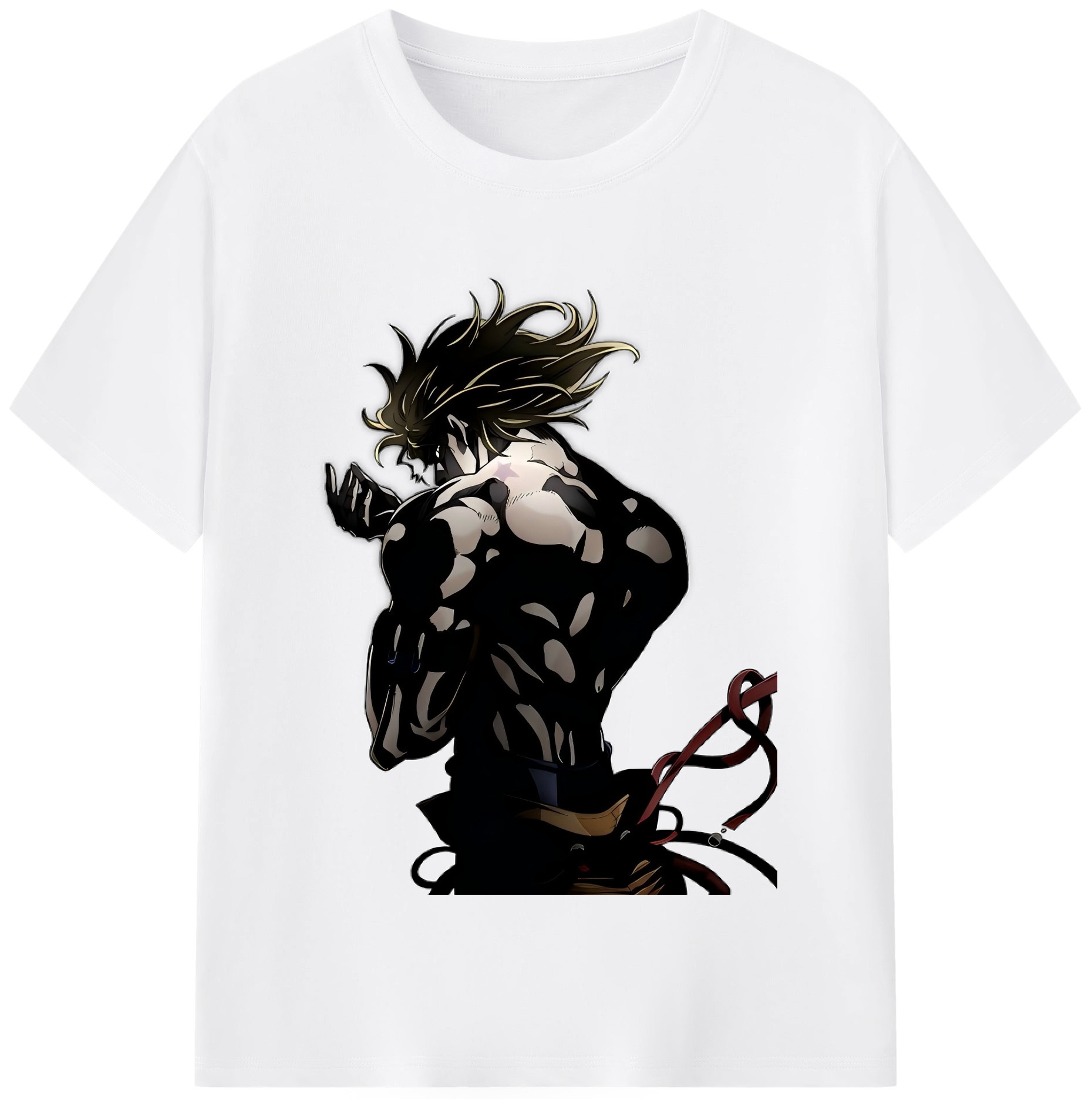 （画像用） ジョジョの奇妙な冒険 ディオ?ブランドー JoJo's Bizarre Adventure Dio Brando 綿100％半袖Tシャツ（フロントプリント）