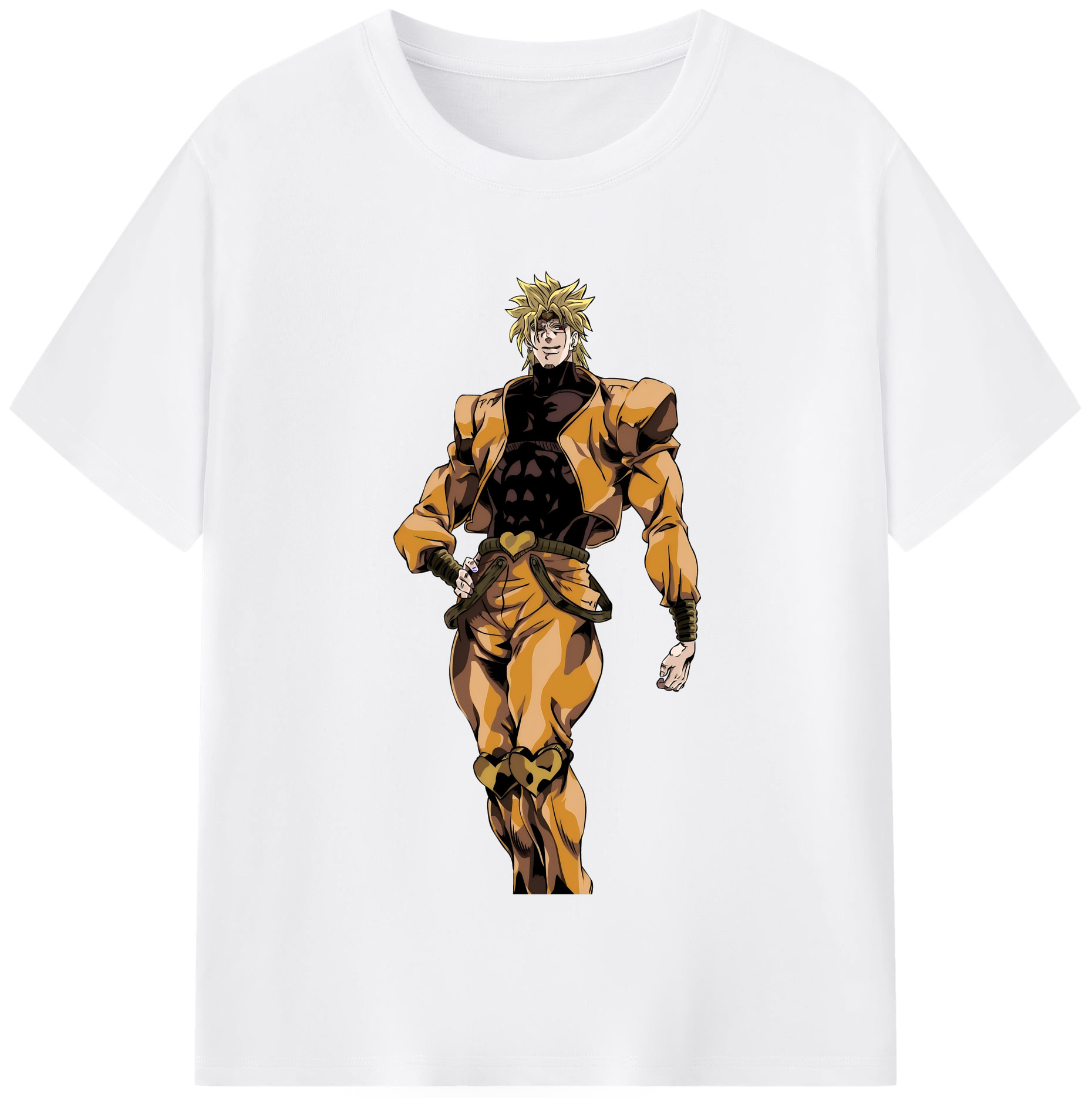 （画像用） ジョジョの奇妙な冒険 ディオ?ブランドー JoJo's Bizarre Adventure Dio Brando 綿100％半袖Tシャツ（フロントプリント）