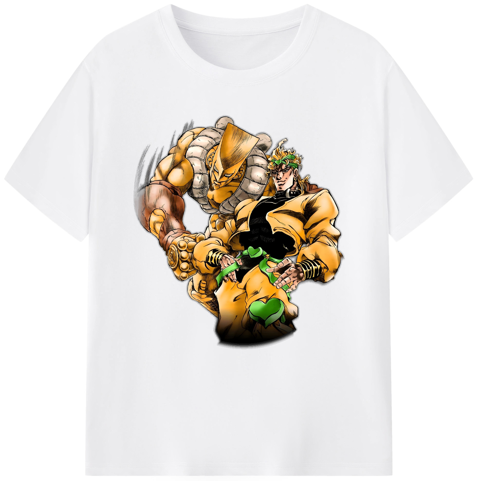 （画像用） ジョジョの奇妙な冒険 ディオ?ブランドー JoJo's Bizarre Adventure Dio Brando 綿100％半袖Tシャツ（フロントプリント）