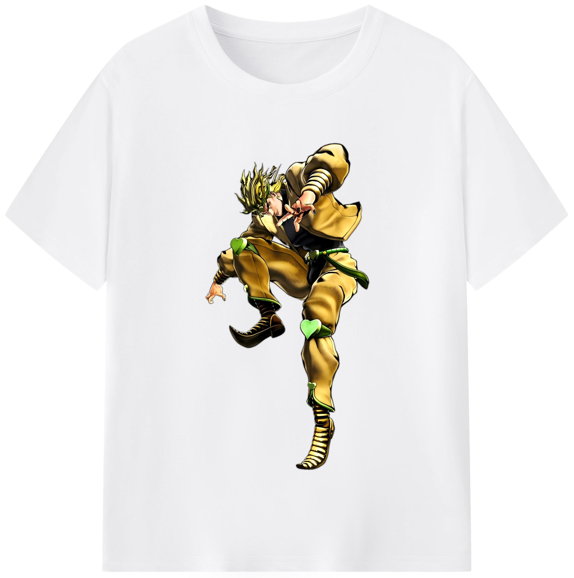 （画像用） ジョジョの奇妙な冒険 ディオ?ブランドー JoJo's Bizarre Adventure Dio Brando 綿100％半袖Tシャツ（フロントプリント）