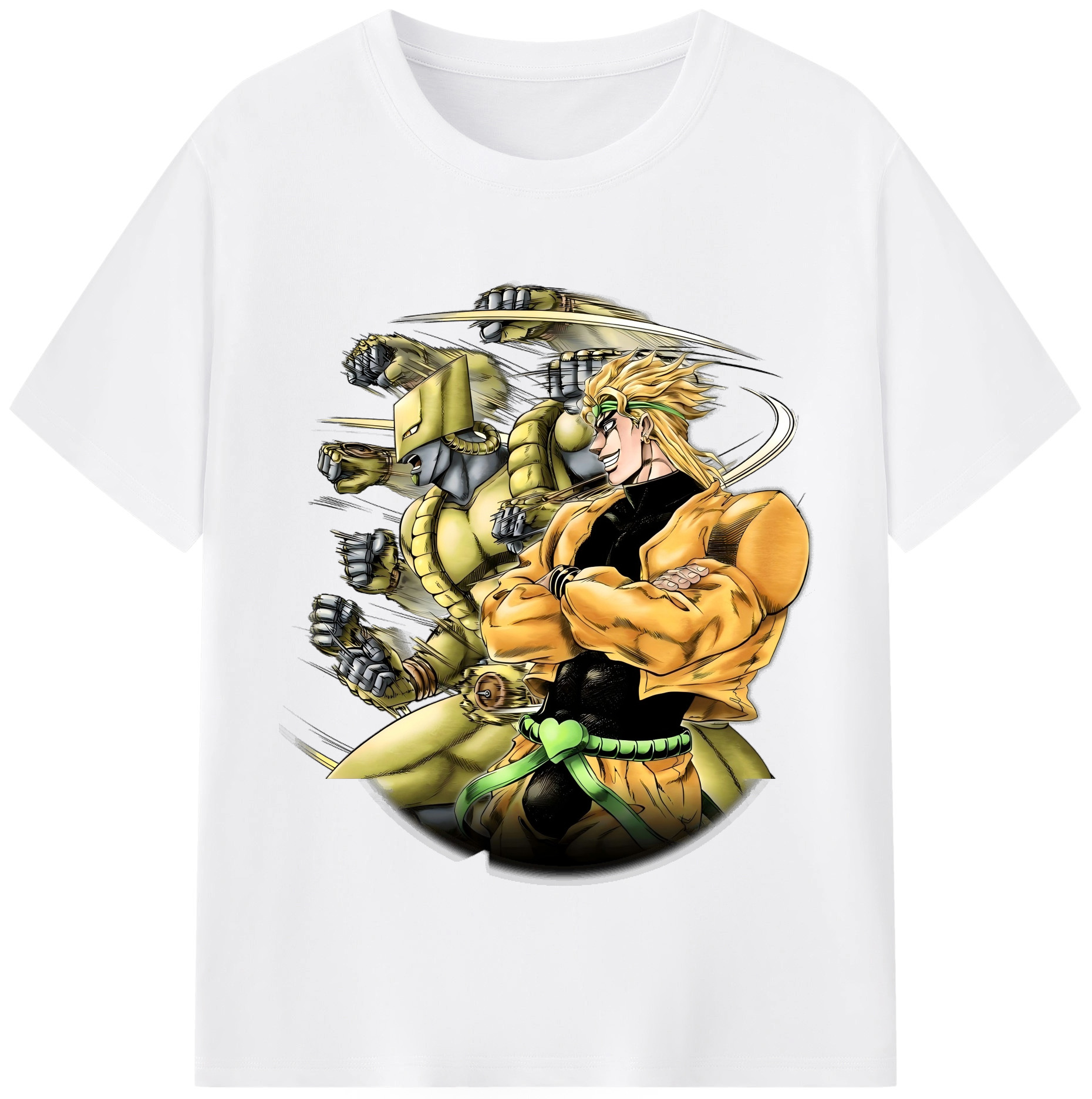 （画像用） ジョジョの奇妙な冒険 ディオ?ブランドー JoJo's Bizarre Adventure Dio Brando 綿100％半袖Tシャツ（フロントプリント）