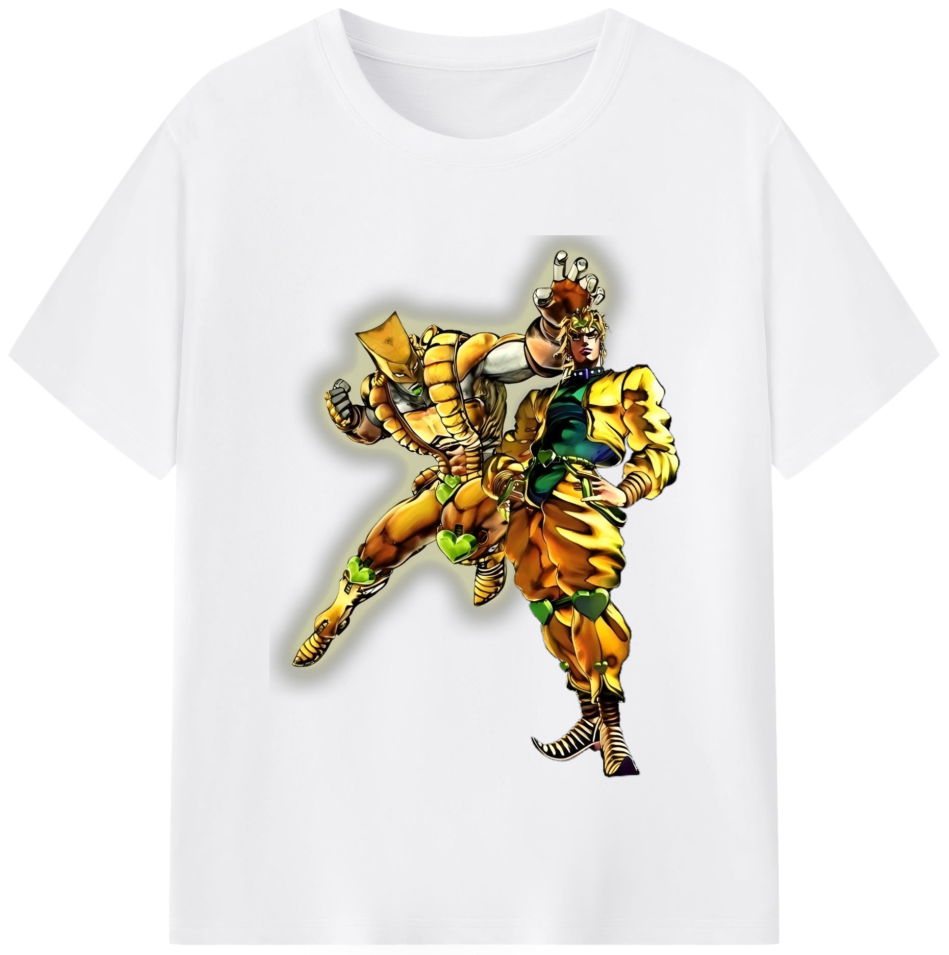 （画像用） ジョジョの奇妙な冒険 ディオ?ブランドー JoJo's Bizarre Adventure Dio Brando 綿100％半袖Tシャツ（フロントプリント）