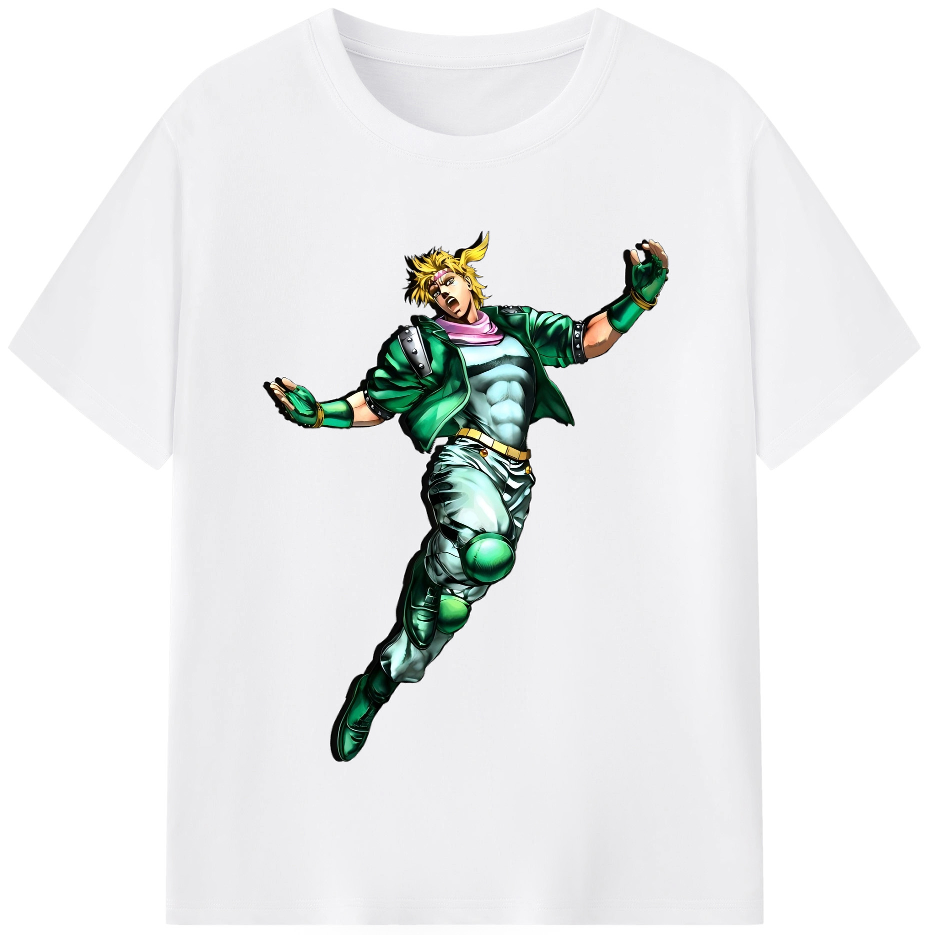 （画像用） ジョジョの奇妙な冒険 ディオ?ブランドー JoJo's Bizarre Adventure Dio Brando 綿100％半袖Tシャツ（フロントプリント）
