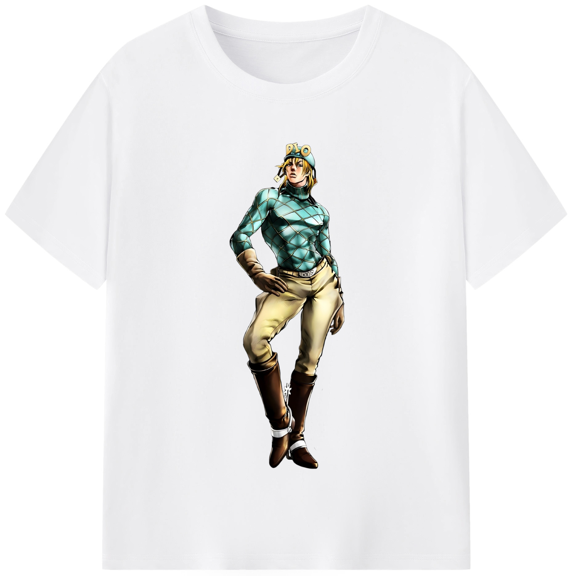 （画像用） ジョジョの奇妙な冒険 ディオ?ブランドー JoJo's Bizarre Adventure Dio Brando 綿100％半袖Tシャツ（フロントプリント）