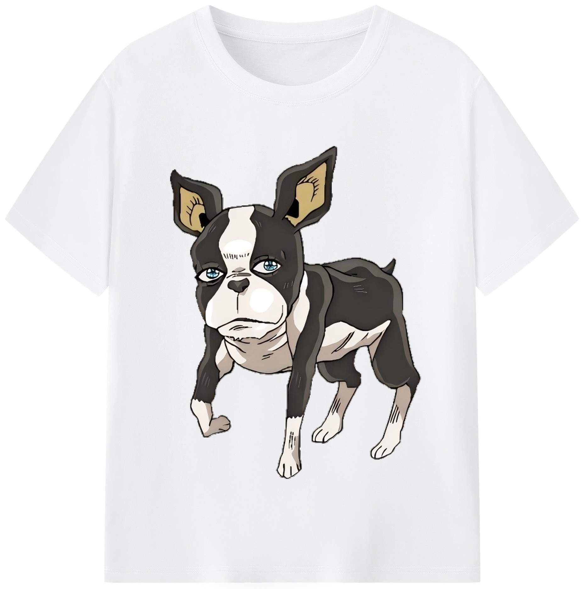（画像用） ジョジョの奇妙な冒険 イギー JoJo's Bizarre Adventure Iggy 綿100％半袖Tシャツ（フロントプリント）