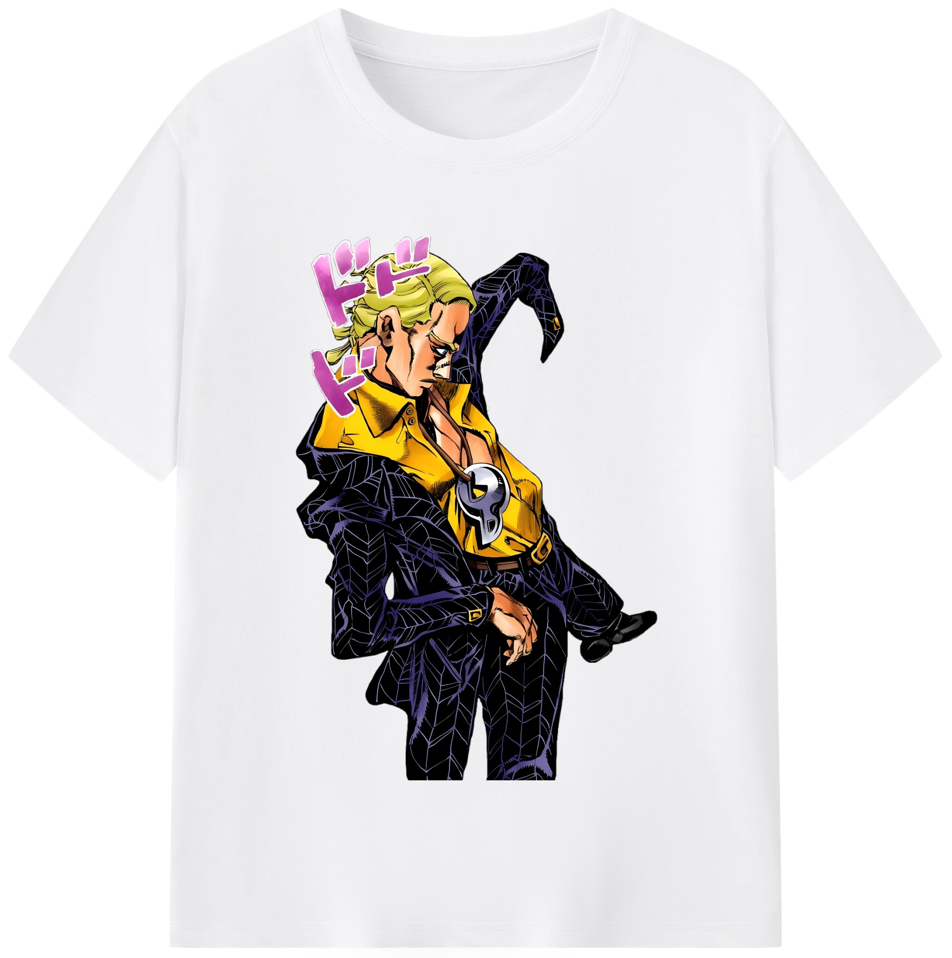 （画像用） ジョジョの奇妙な冒険 プロシュート JoJo's Bizarre Adventure Prosciutto 綿100％半袖Tシャツ（フロントプリント）
