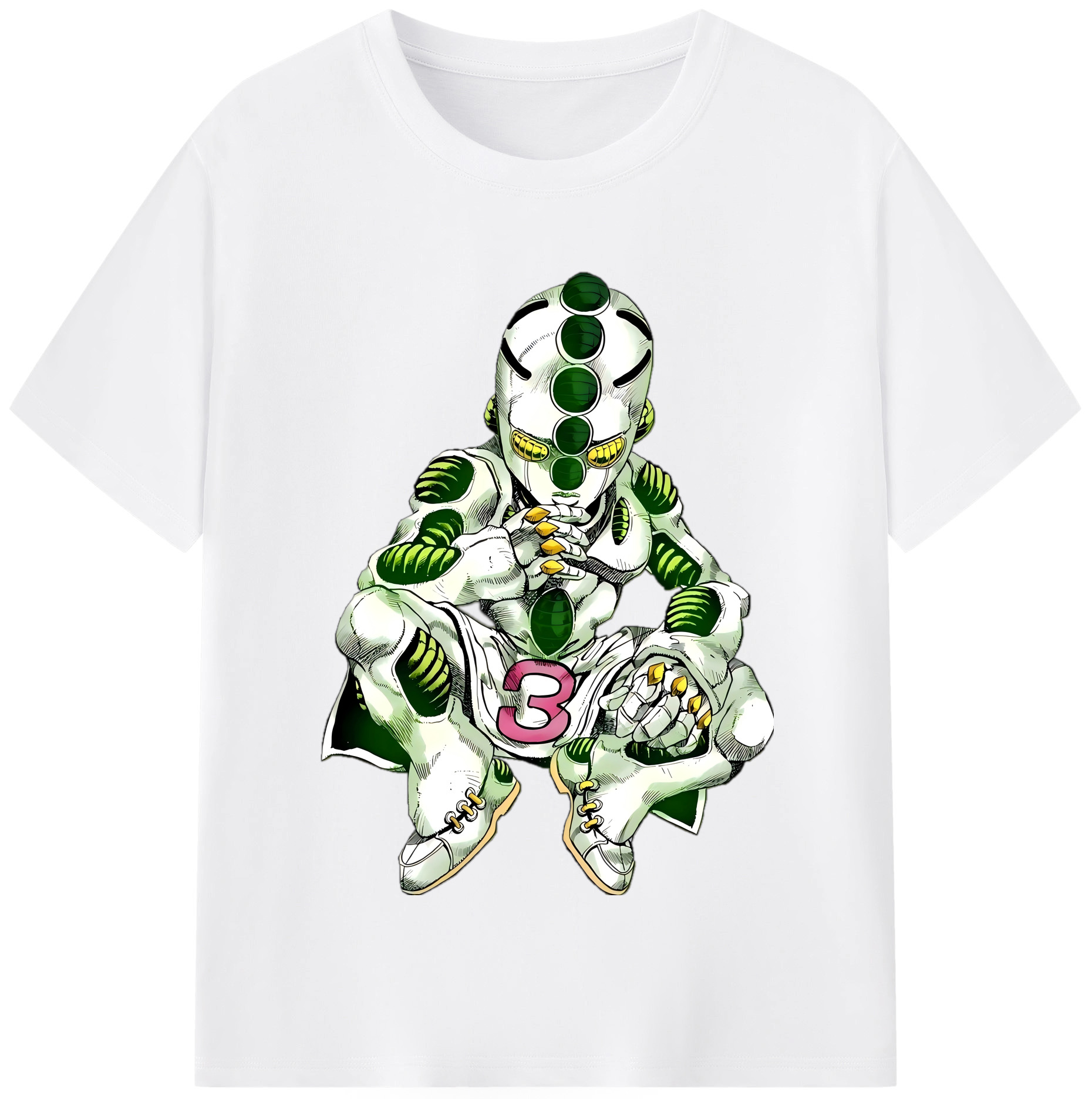 （画像用） ジョジョの奇妙な冒険 広瀨康一 JoJo's Bizarre Adventure Hirose Koichi 綿100％半袖Tシャツ（フロントプリント）