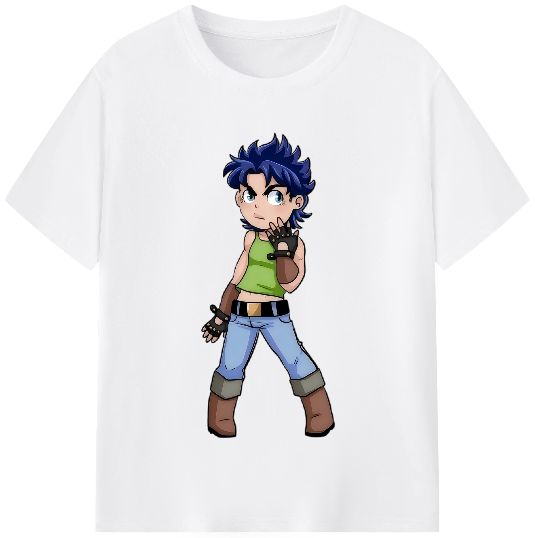 （画像用） ジョジョの奇妙な冒険 広瀨康一 JoJo's Bizarre Adventure Hirose Koichi 綿100％半袖Tシャツ（フロントプリント）