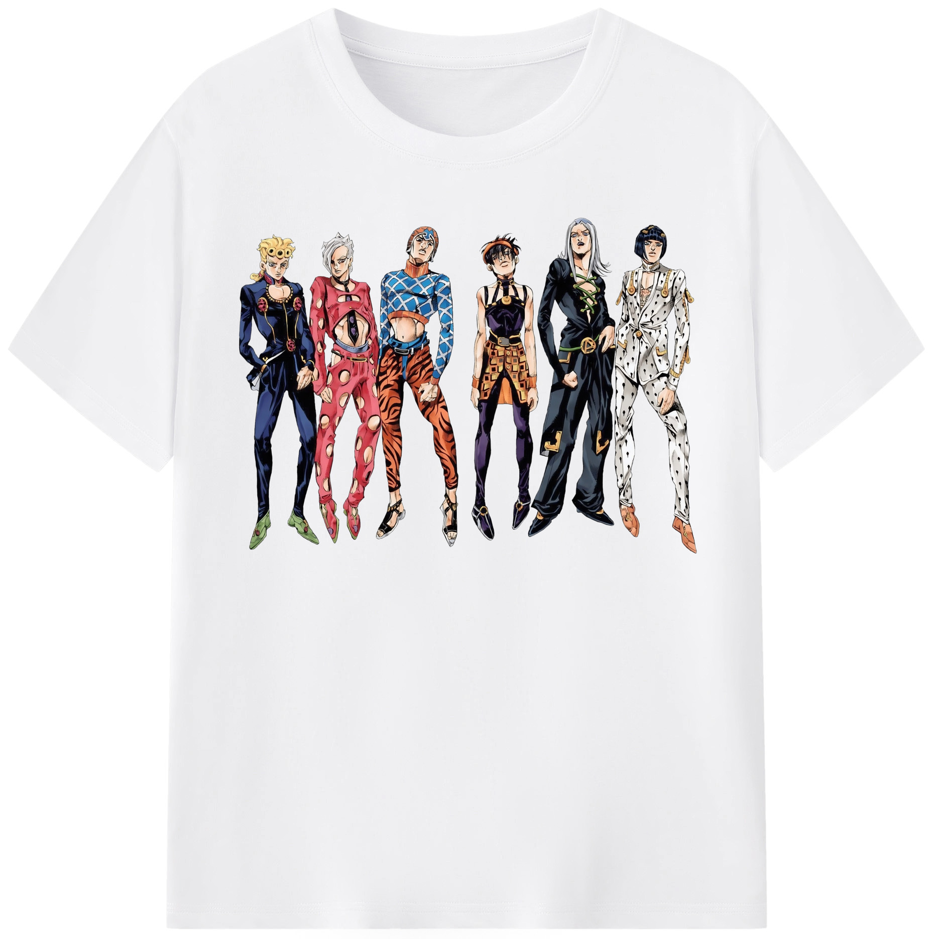 （画像用） ジョジョの奇妙な冒険 JoJo's Bizarre Adventure 綿100％半袖Tシャツ（フロントプリント）