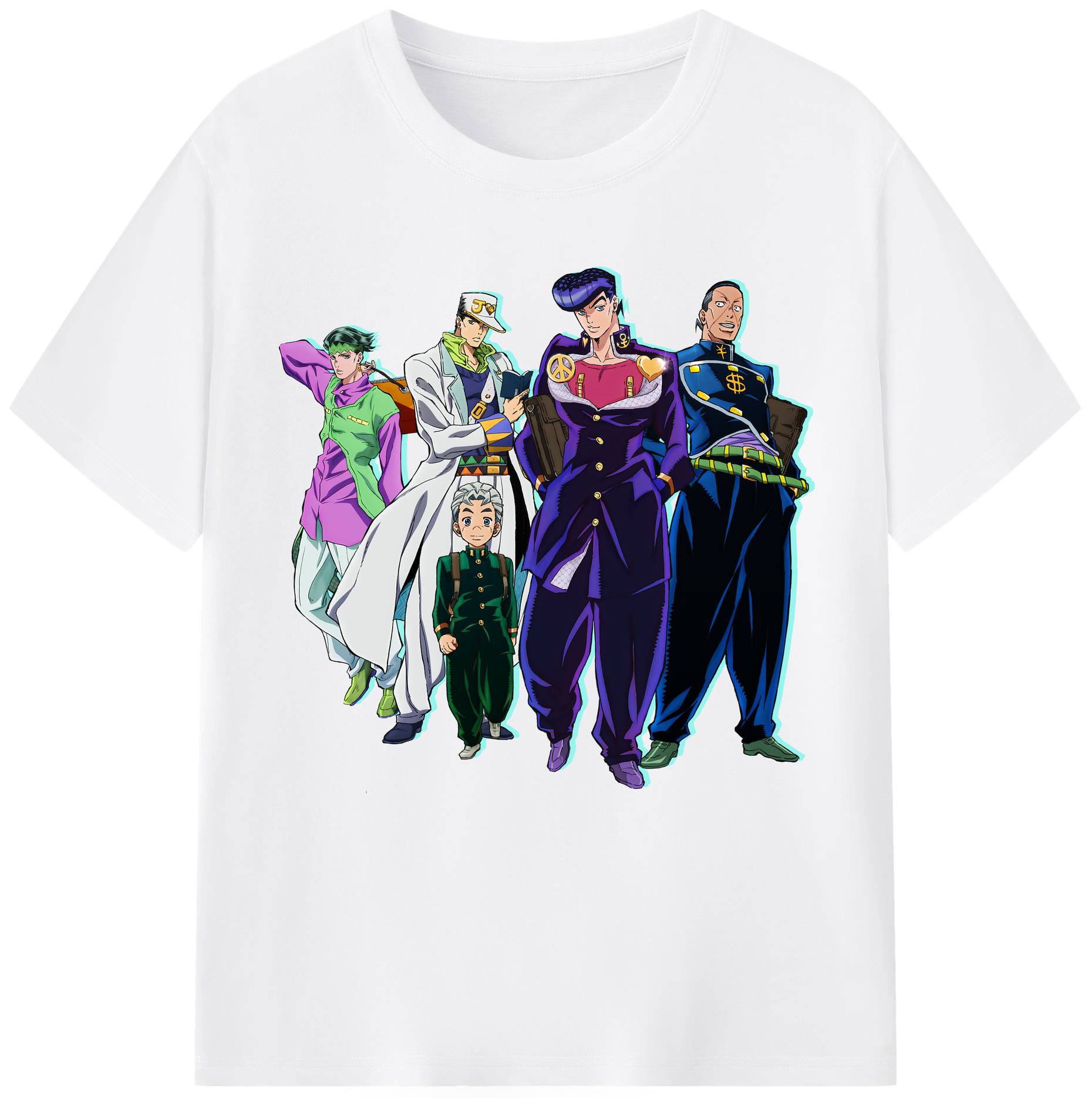 （画像用） ジョジョの奇妙な冒険 JoJo's Bizarre Adventure 綿100％半袖Tシャツ（フロントプリント）