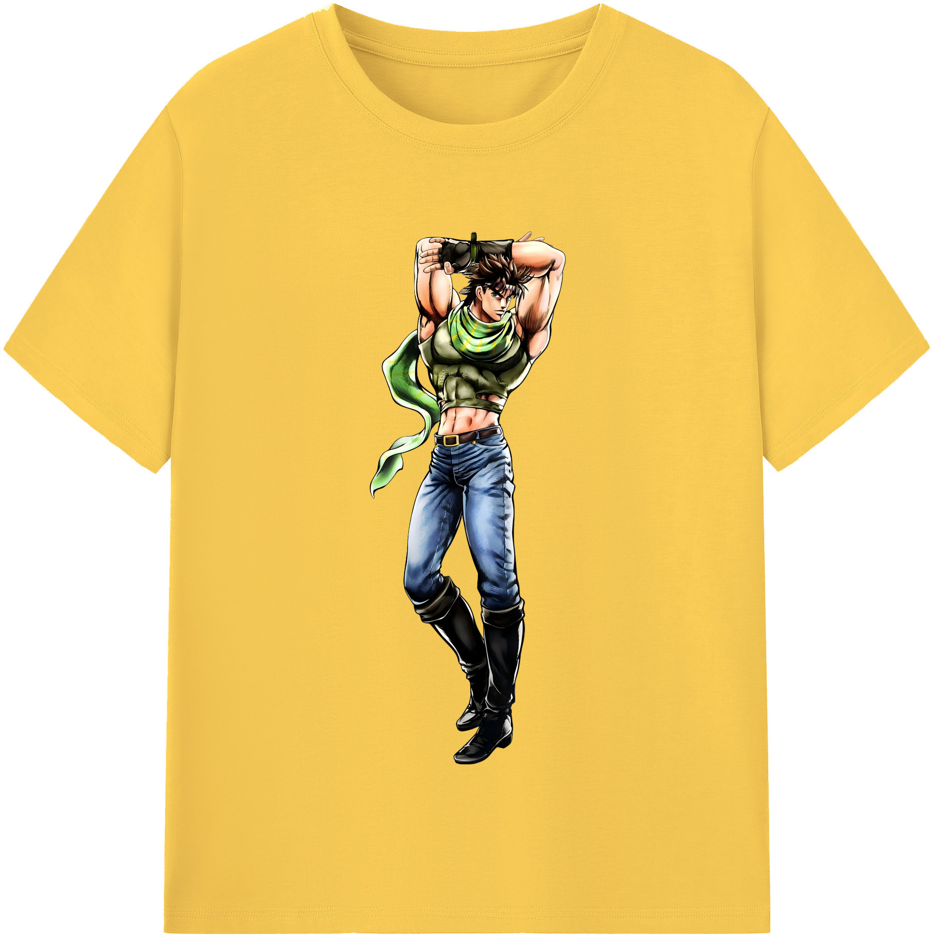 （画像用） ジョジョの奇妙な冒険 ジョセフ?ジョースター JoJo's Bizarre Adventure Joseph Joestar 綿100％半袖Tシャツ（フロントプリント）