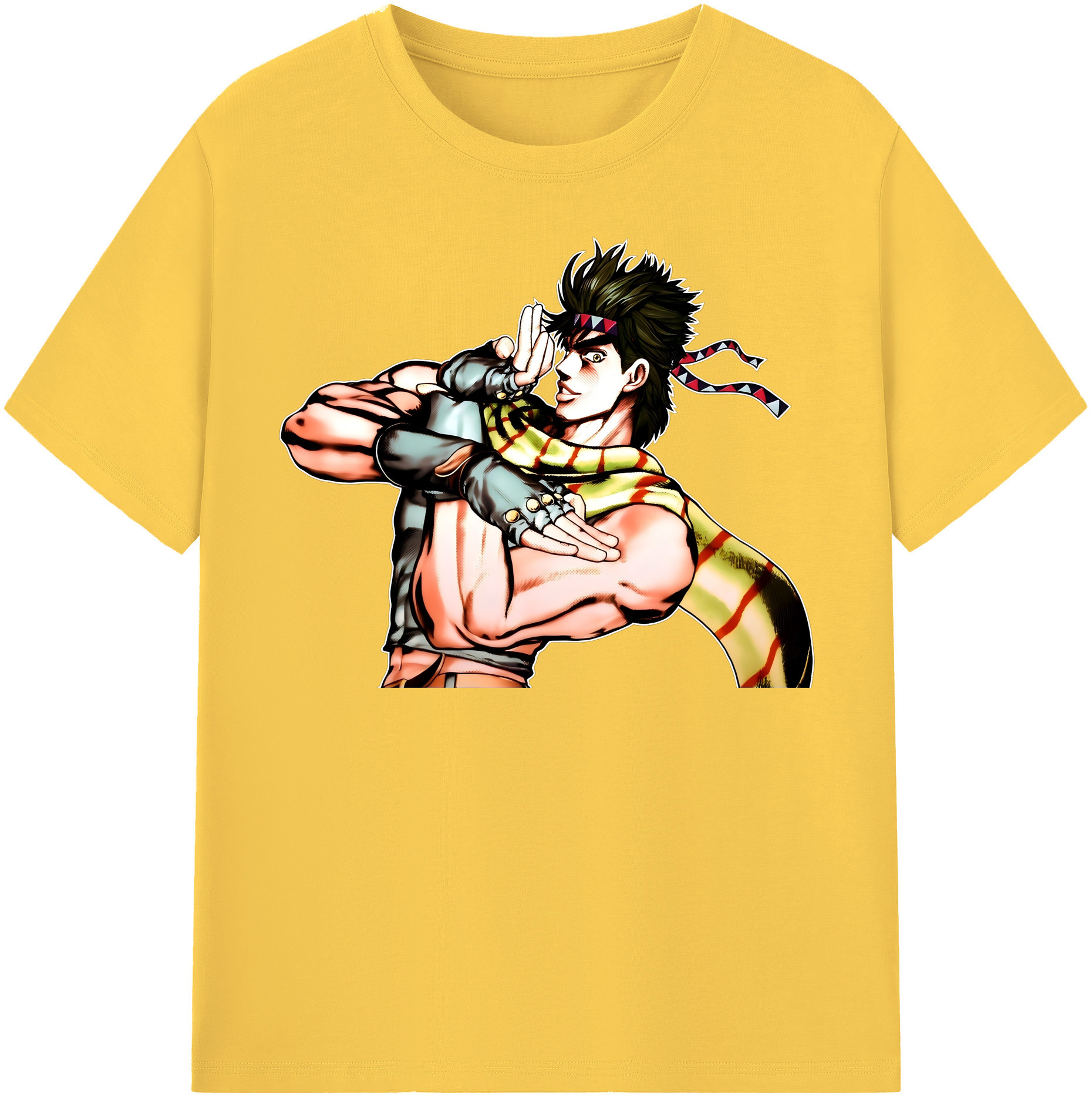 （画像用） ジョジョの奇妙な冒険 ジョセフ?ジョースター JoJo's Bizarre Adventure Joseph Joestar 綿100％半袖Tシャツ（フロントプリント）