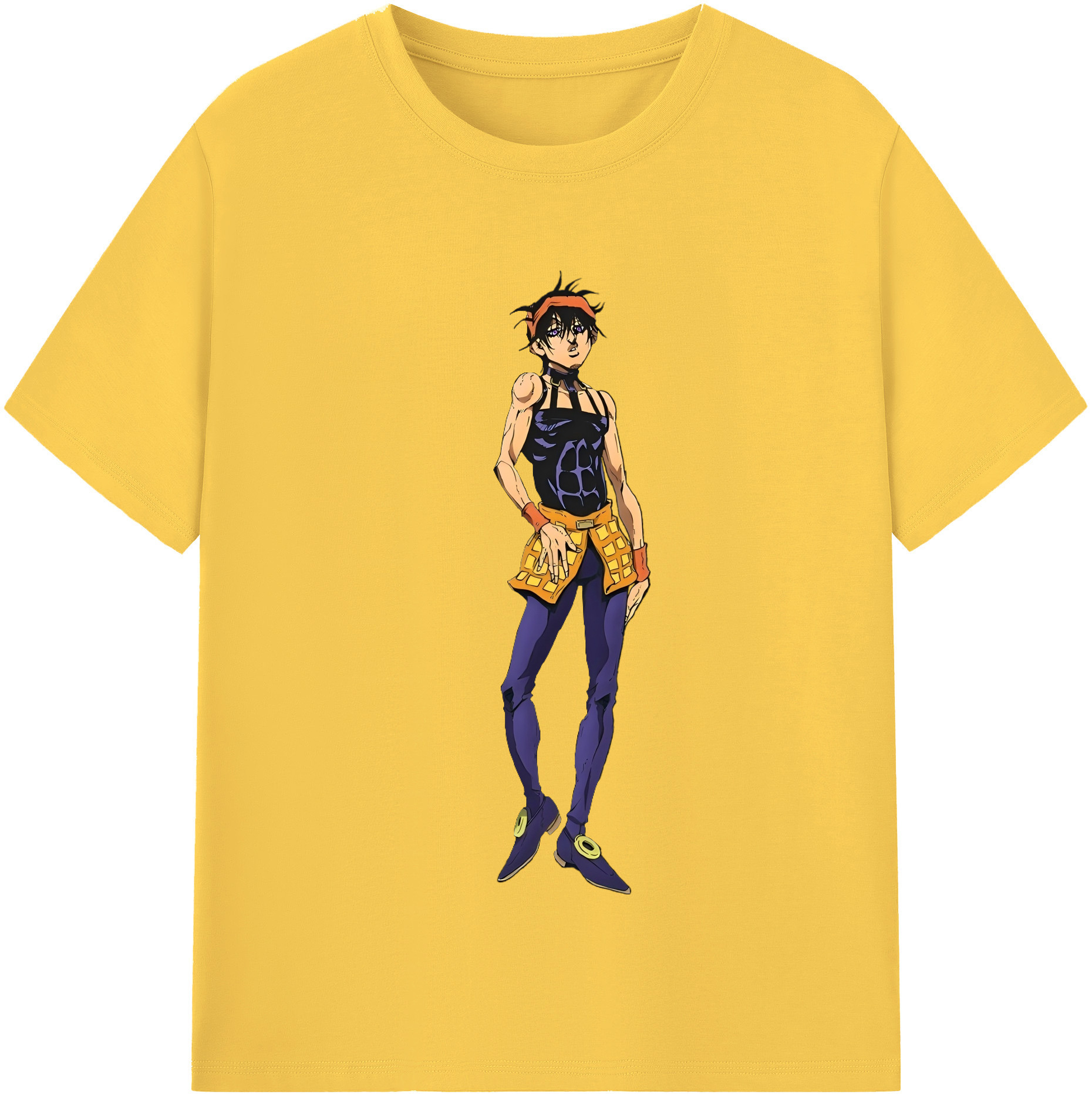 （画像用） ジョジョの奇妙な冒険 ナランチャ?ギルガ JoJo's Bizarre Adventure Narancia Ghirga 綿100％半袖Tシャツ（フロントプリント）